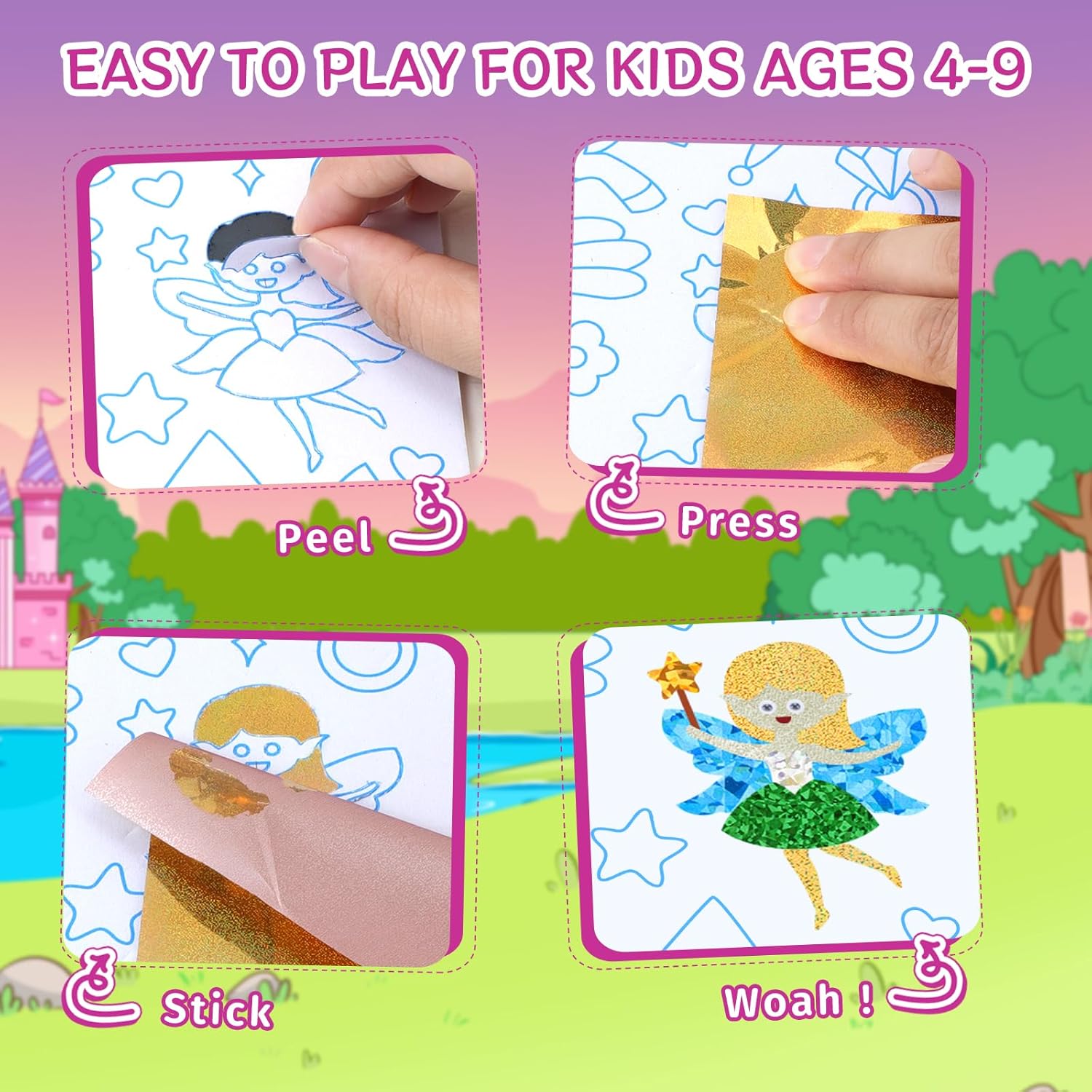 PERRYHOME Foil Art Craft Kit for Kids Ages 4-8