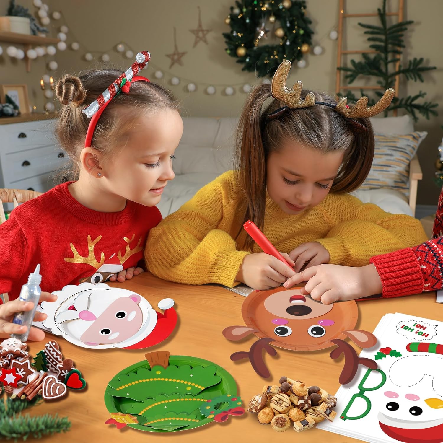 24 Pack Christmas Art Craft Kit for Kids Ages 4-8