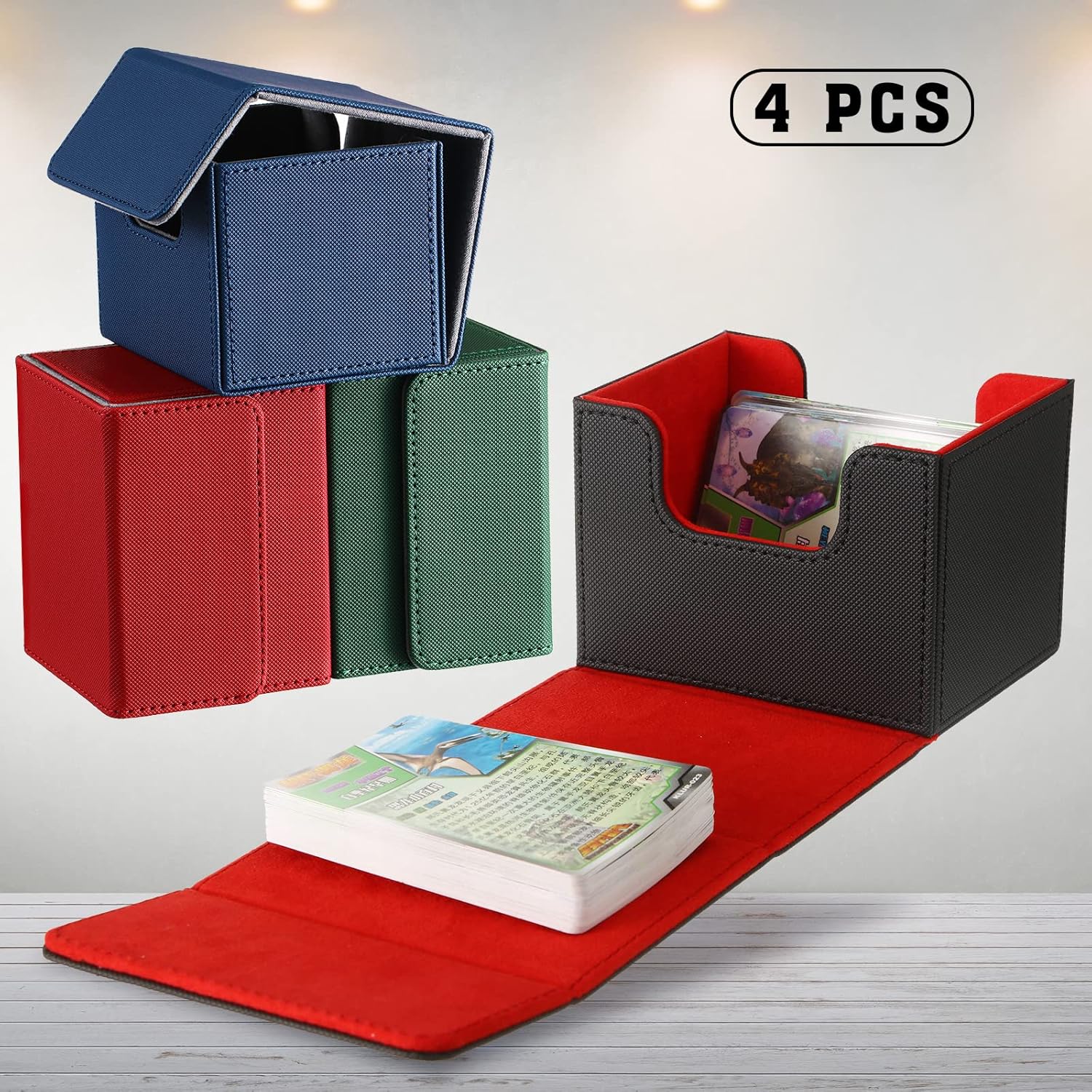 Yookeer 4 Piece Card Deck Storage Box Set