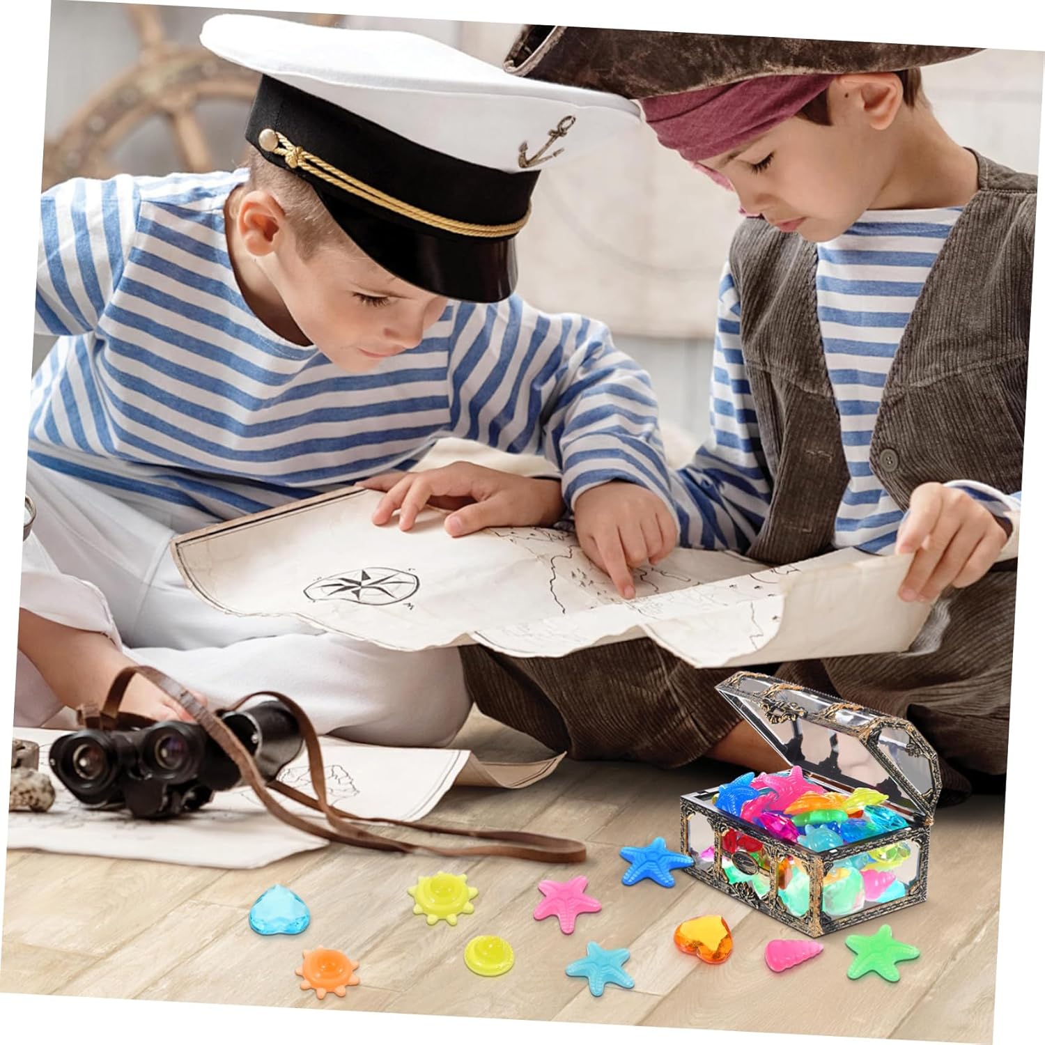 GALPADA Pirate Diving Gem Treasure Chest for Pool