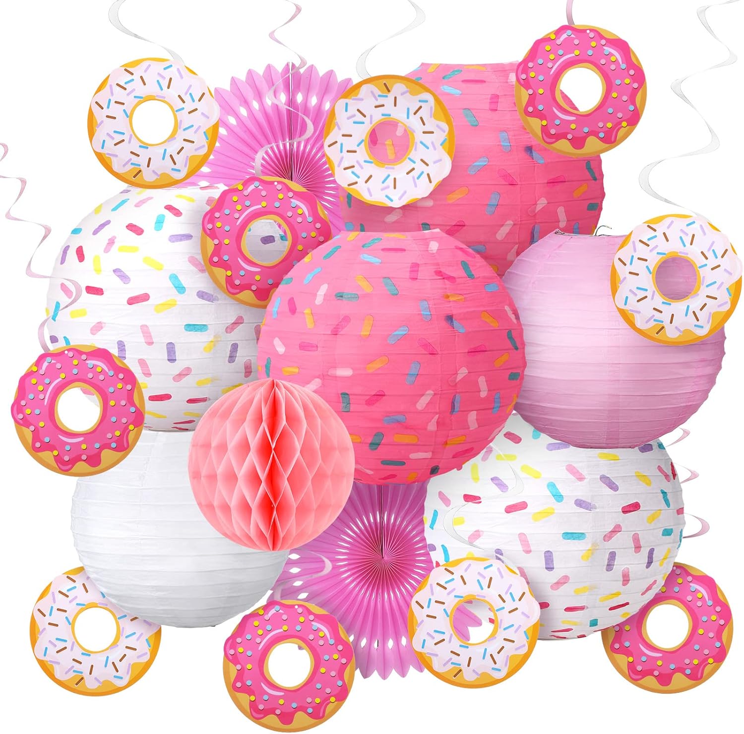 Hortsun 19 Pcs Donut Birthday Party Decorations