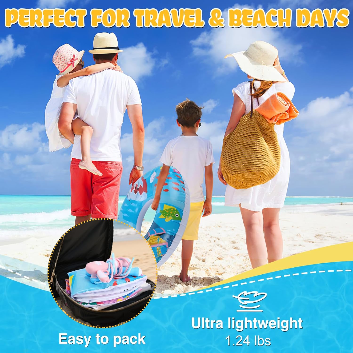 Bigmeta 2 Sets Kids Pool Floats with Water Gun