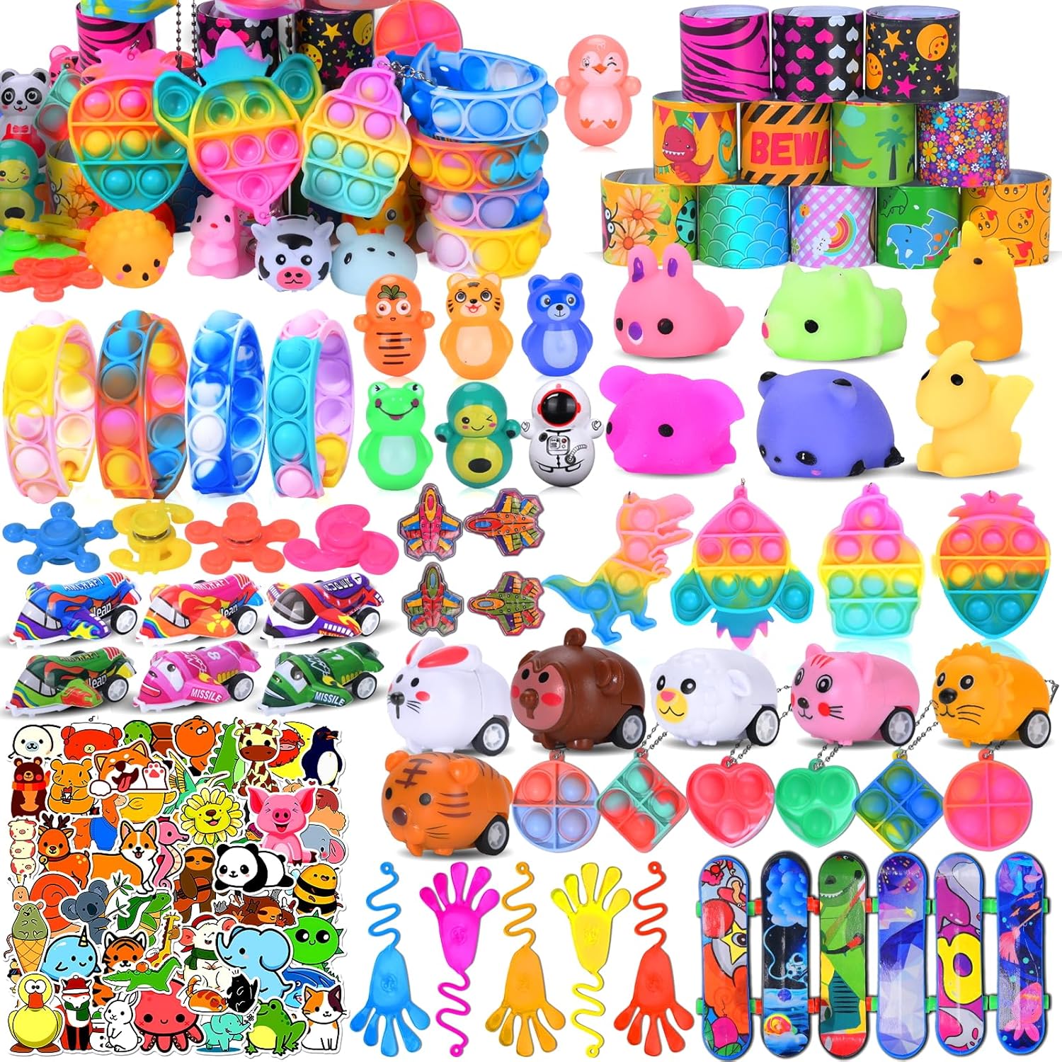 120 Piece Pop Party Favor Toy Set for Kids 3-12