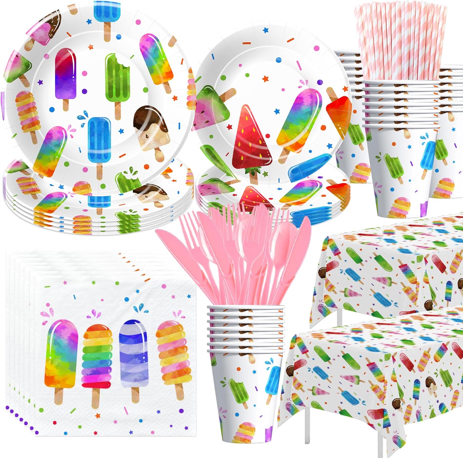 Popsicle Party Decorations for 24 Guests