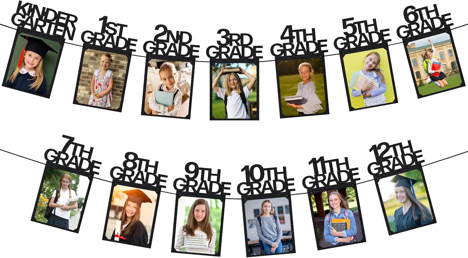 PartyHooman Graduation Photo Banner for 2025 K-12 Decorations