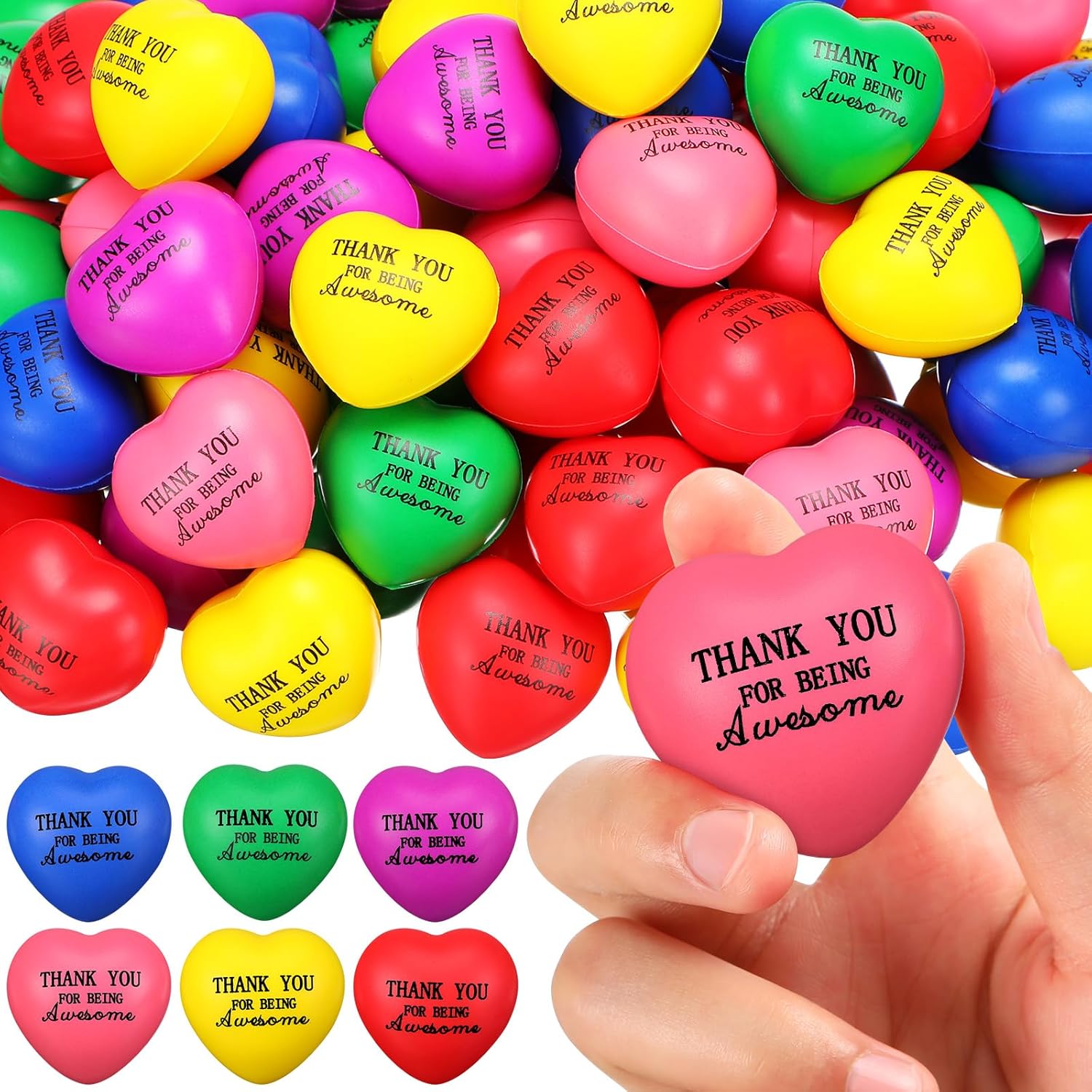 Liliful 100 Pcs Stress Balls Bulk for Graduation Party Favors