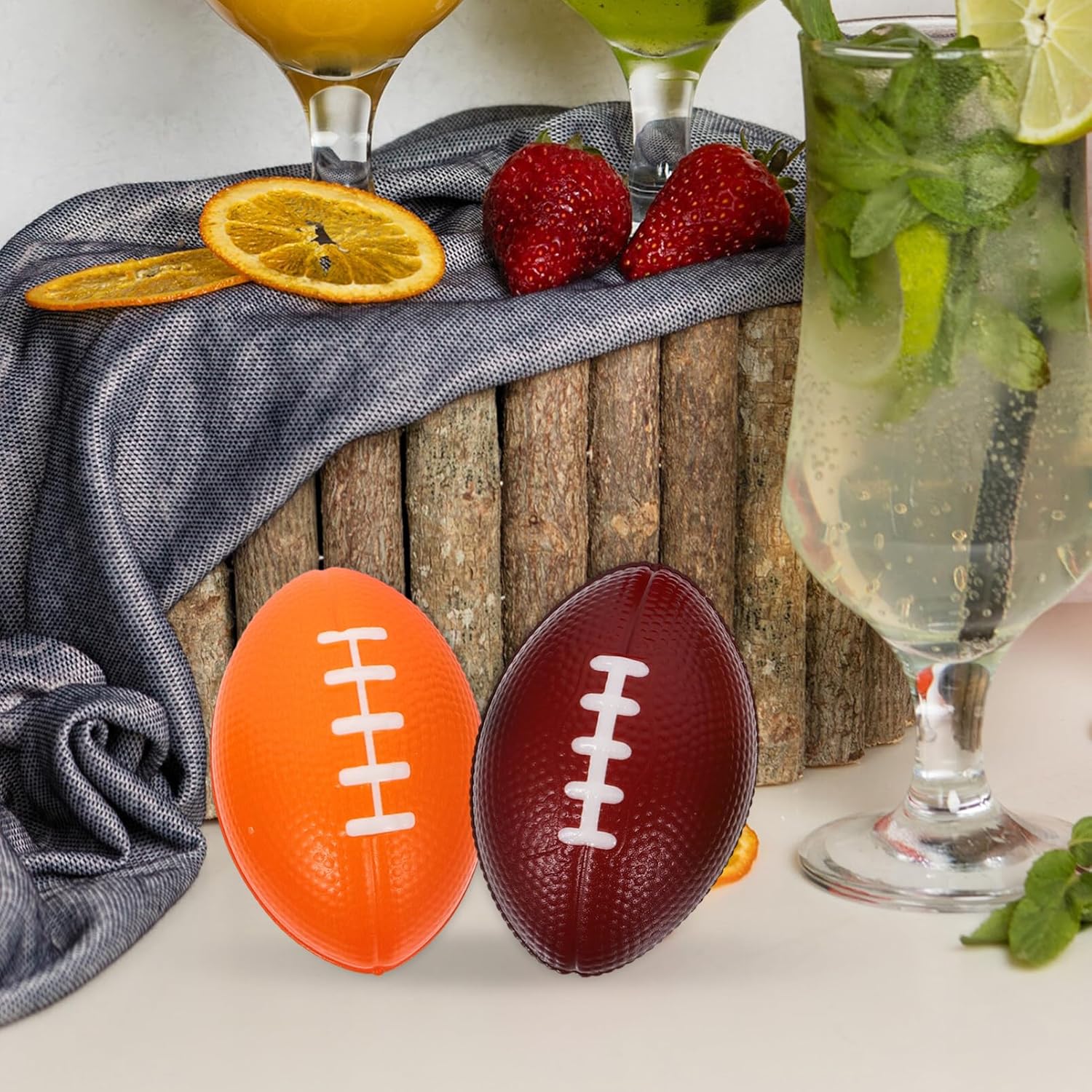 Didiseaon 6pcs Mini Rugby Football Stress Balls