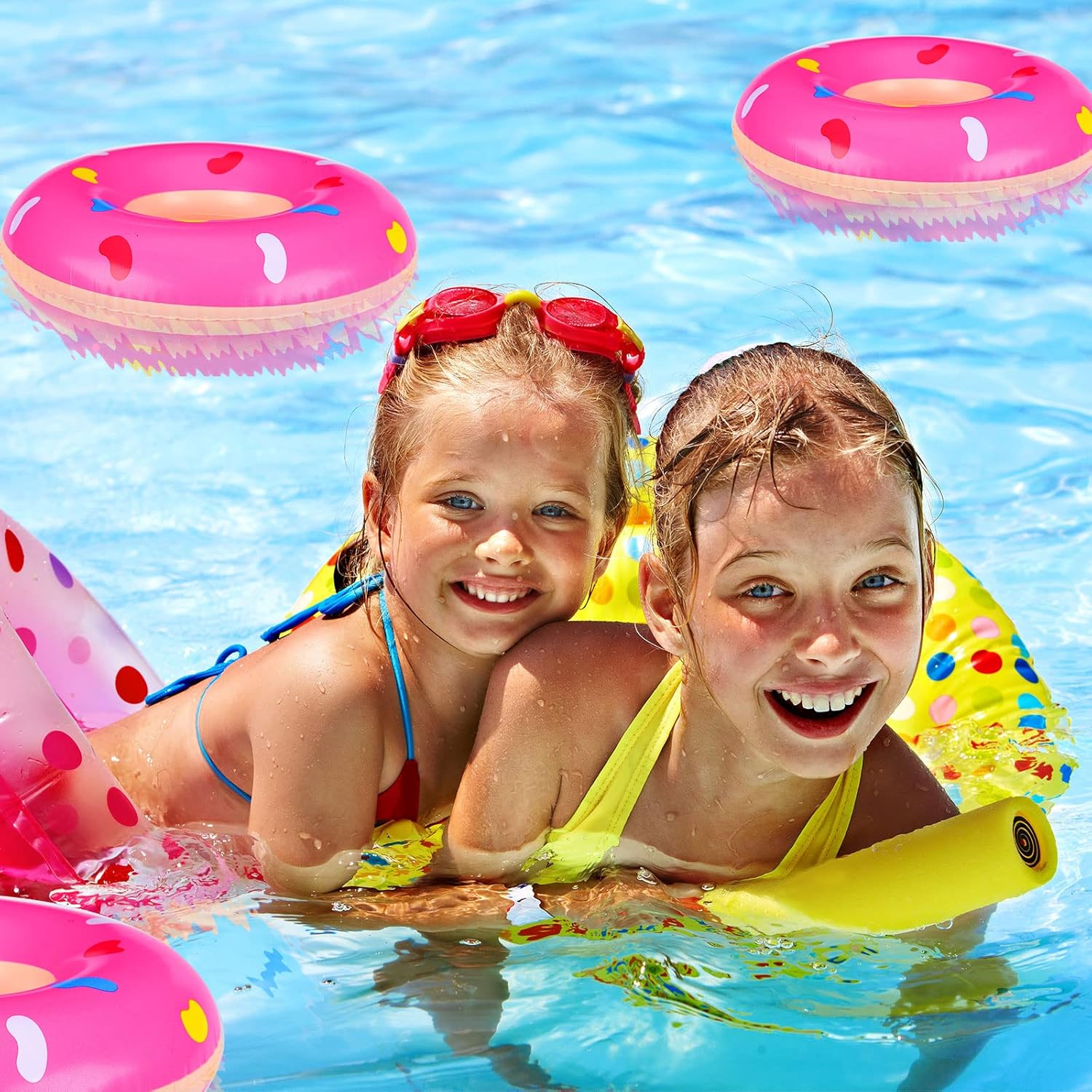 Civaner Mini Inflatable Donut Decorations 6 Pack