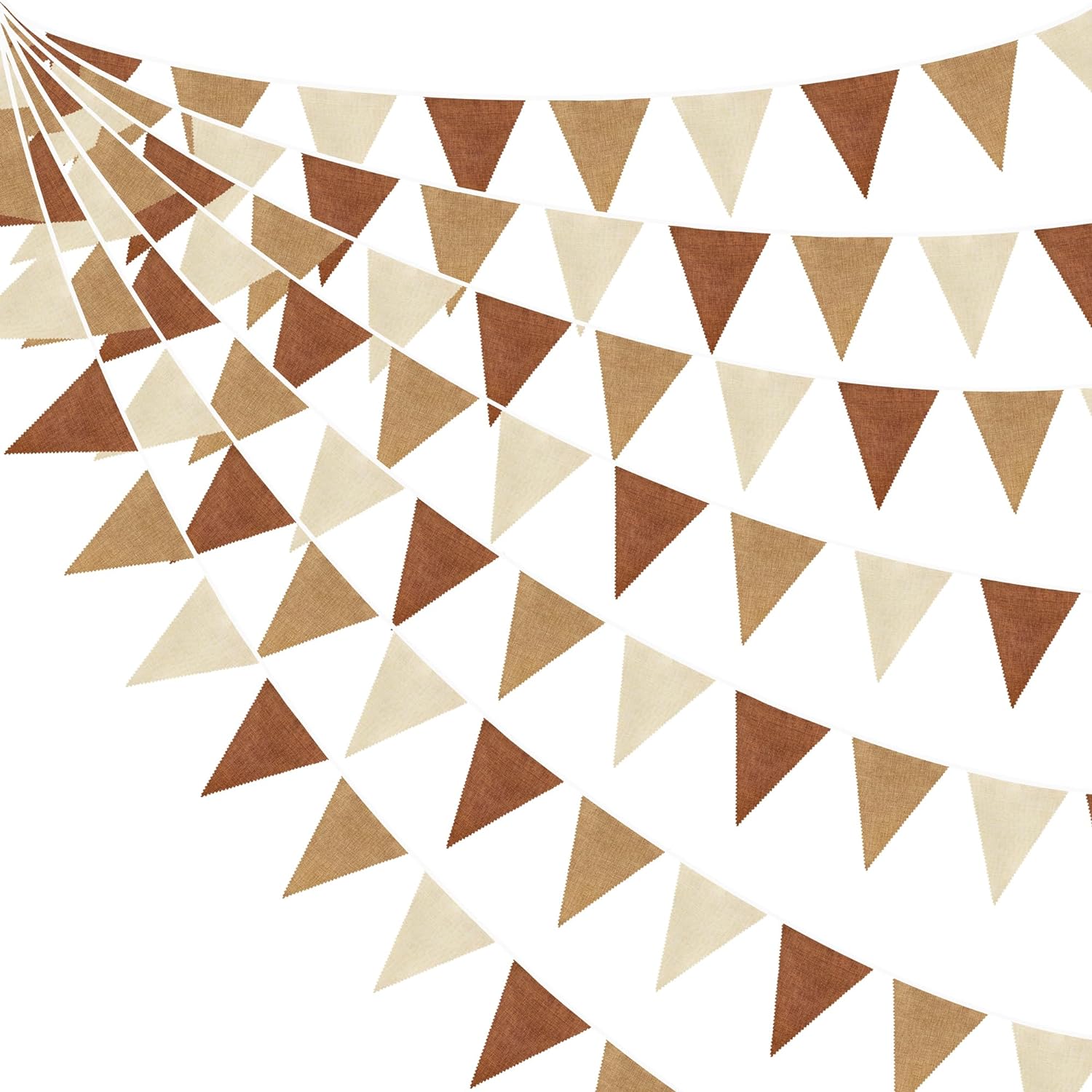 Brown Boho Pennant Bunting Garland 32Feet Decorations