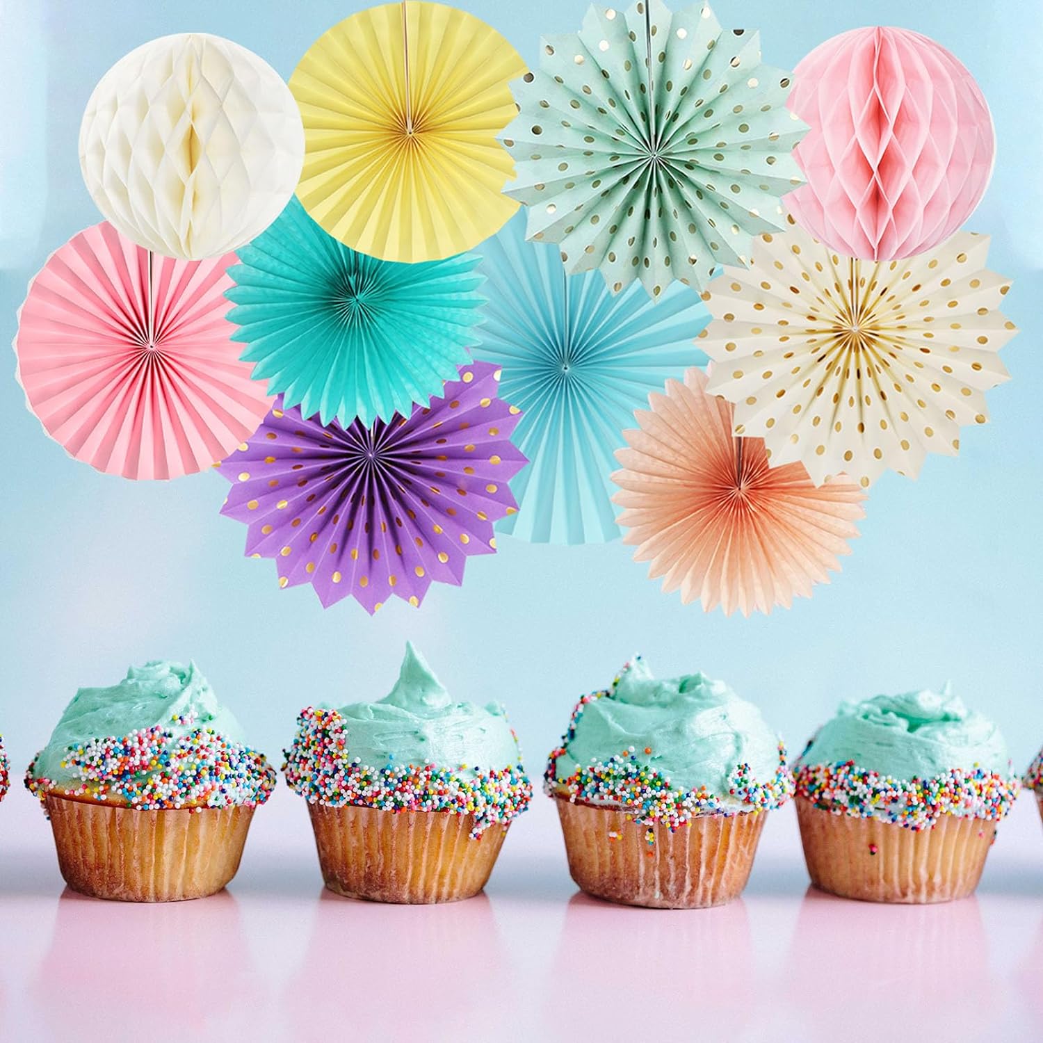 Pastel Rainbow Party Decorations 33pcs Kit