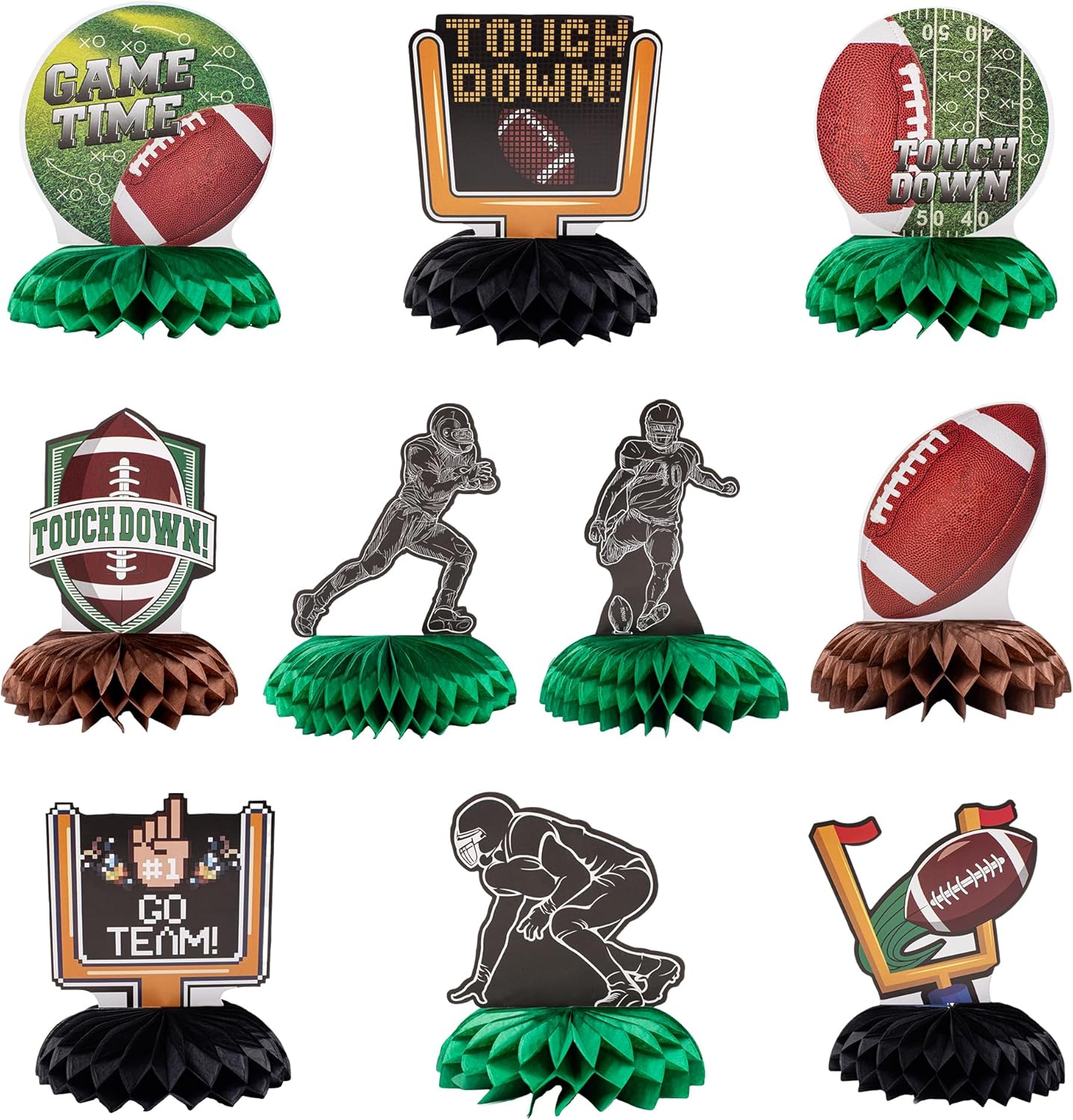 Football Party Table Decorations 10-Pack