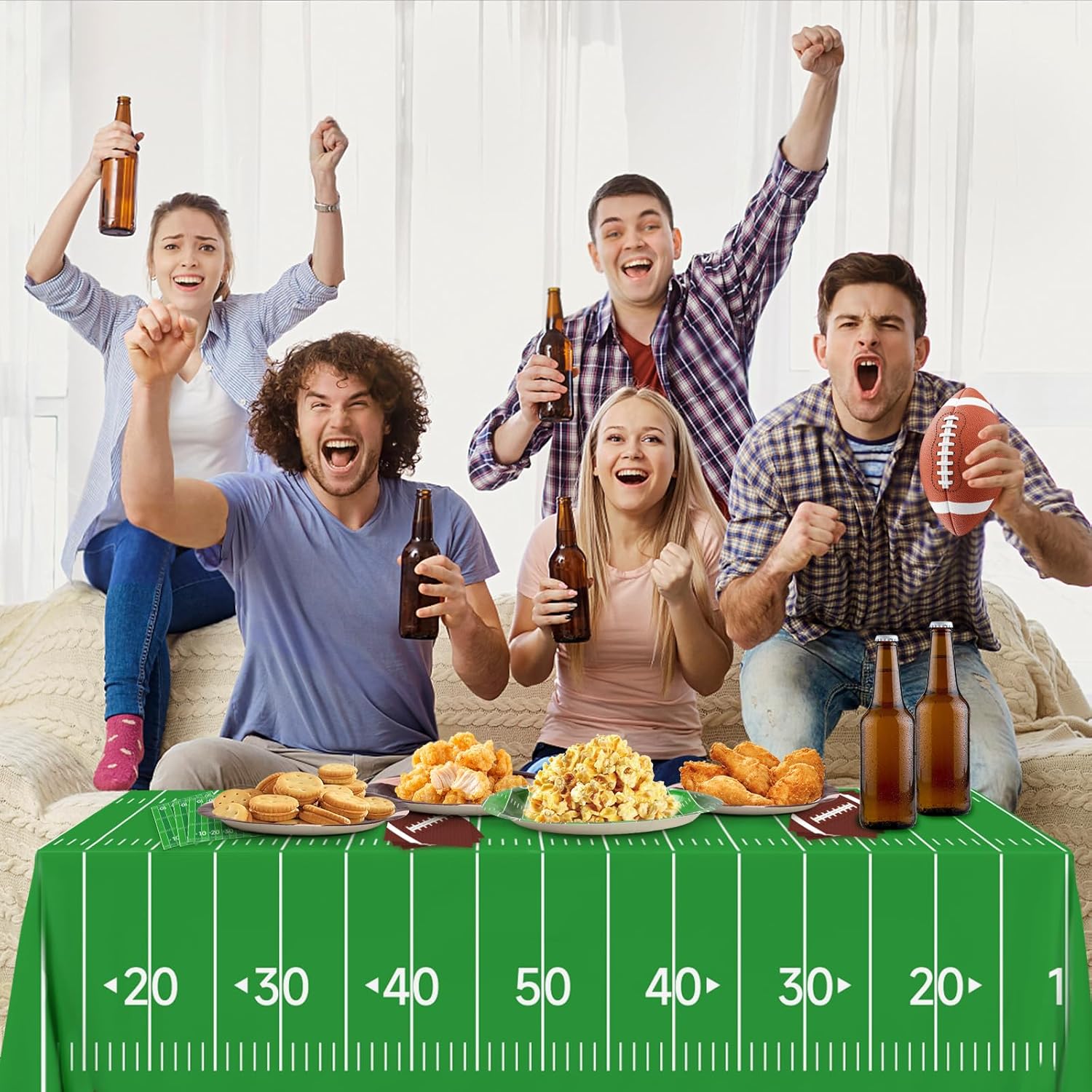 Football Party Supplies Kit Serve 50