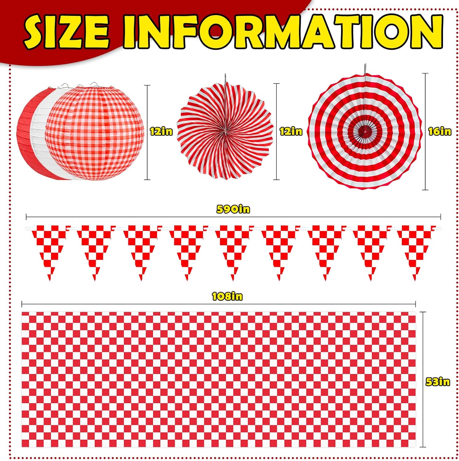 14 Pcs Picnic Party Decorations Set