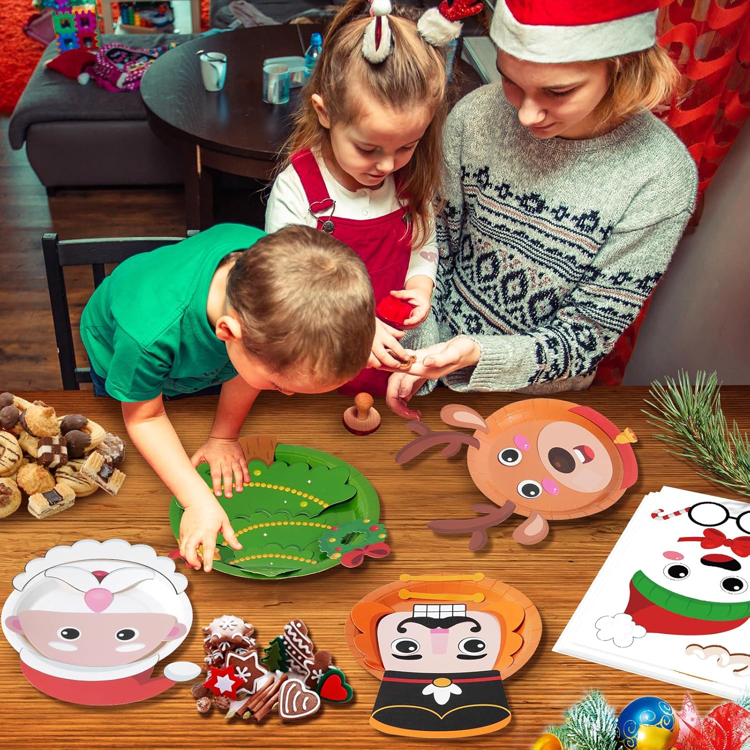 24 Pack Christmas Art Craft Kit for Kids Ages 4-8