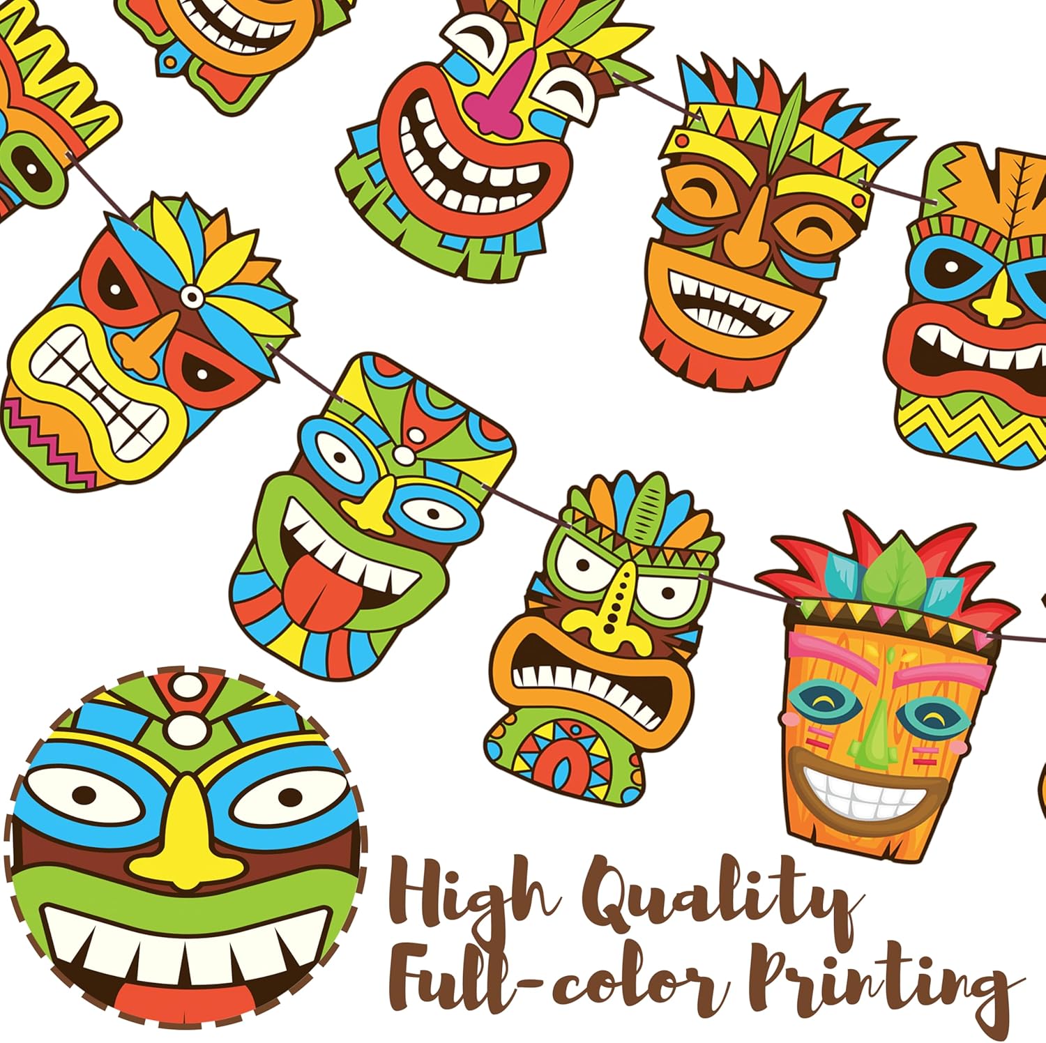 Hawaii Tiki Birthday Party Decor Banners