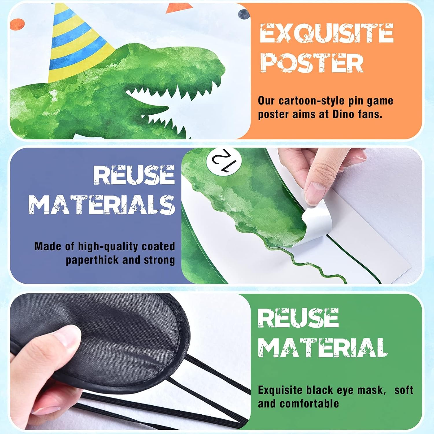 WERNNSAI Dinosaur Tail Game Poster 21x28in