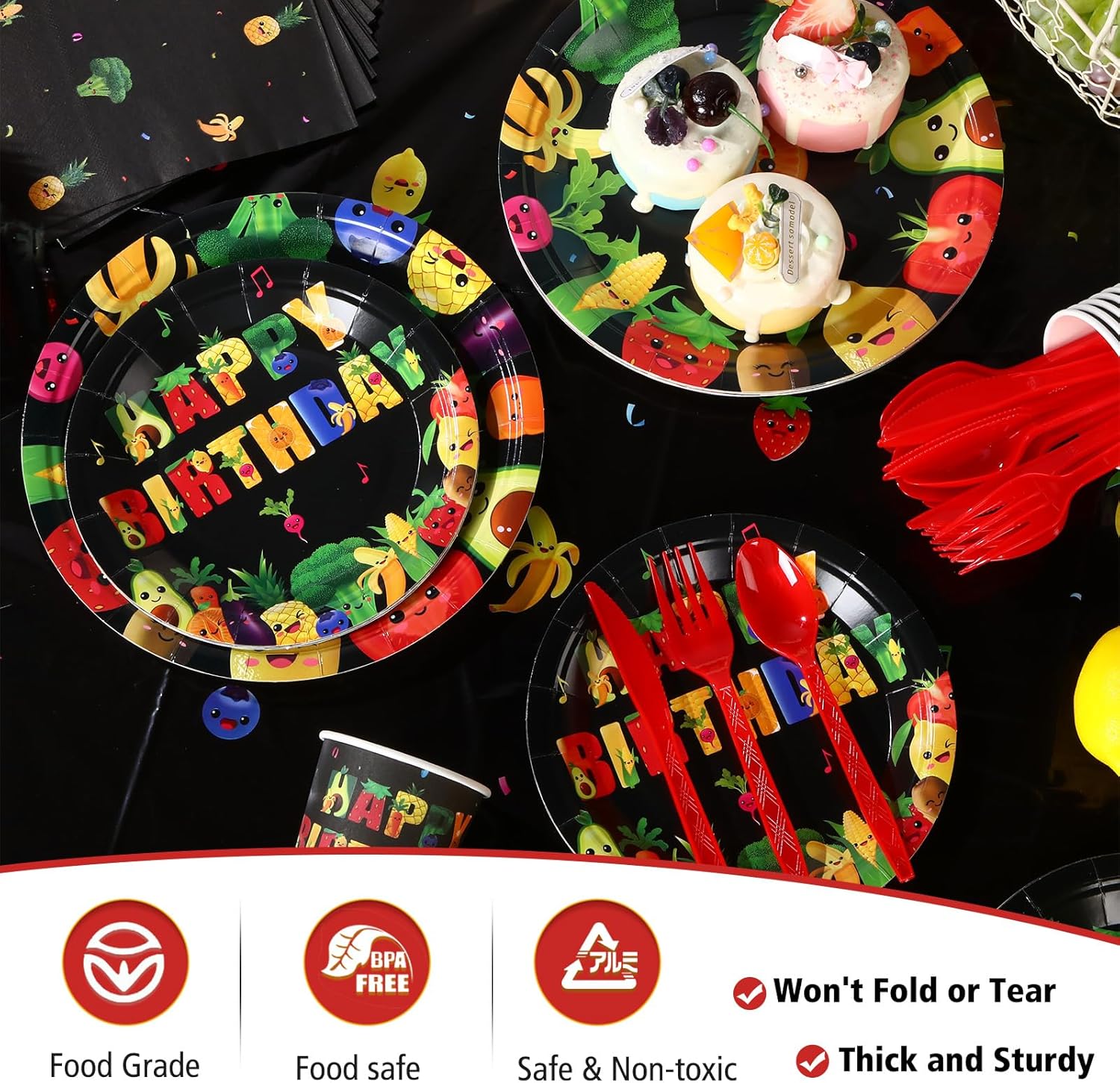 Zhehao 172 Piece Fruit Themed Party Decor Set