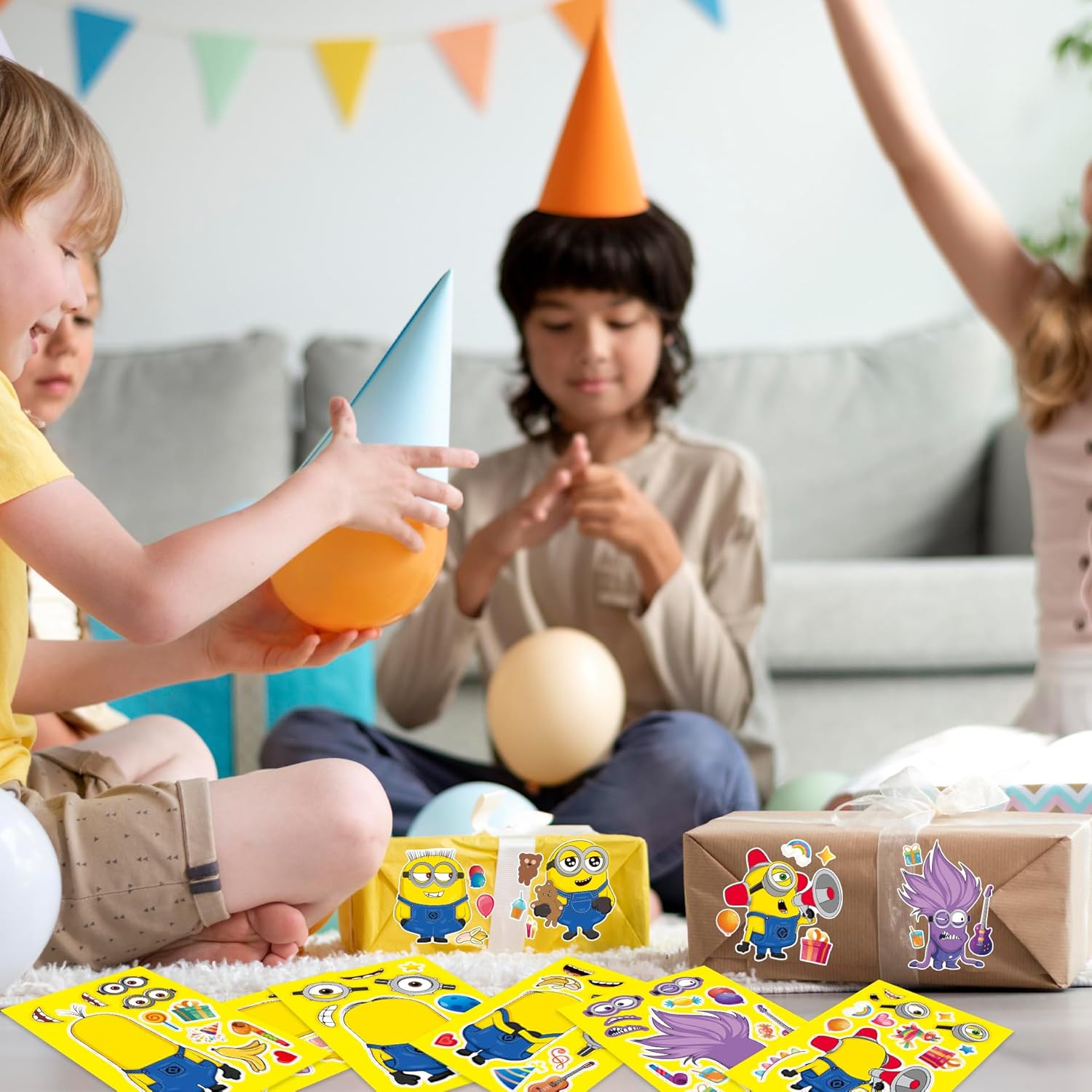YELTOY Make-a-Face Stickers Sheets 24PCS DIY Mixed Matched with 8 Characters
