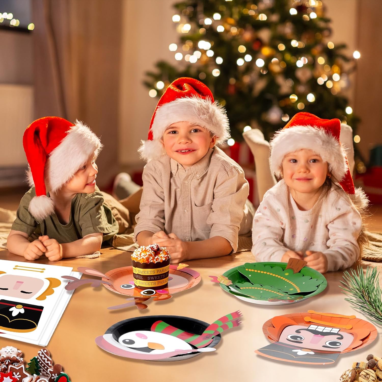 24 Pack Christmas Art Craft Kit for Kids Ages 4-8