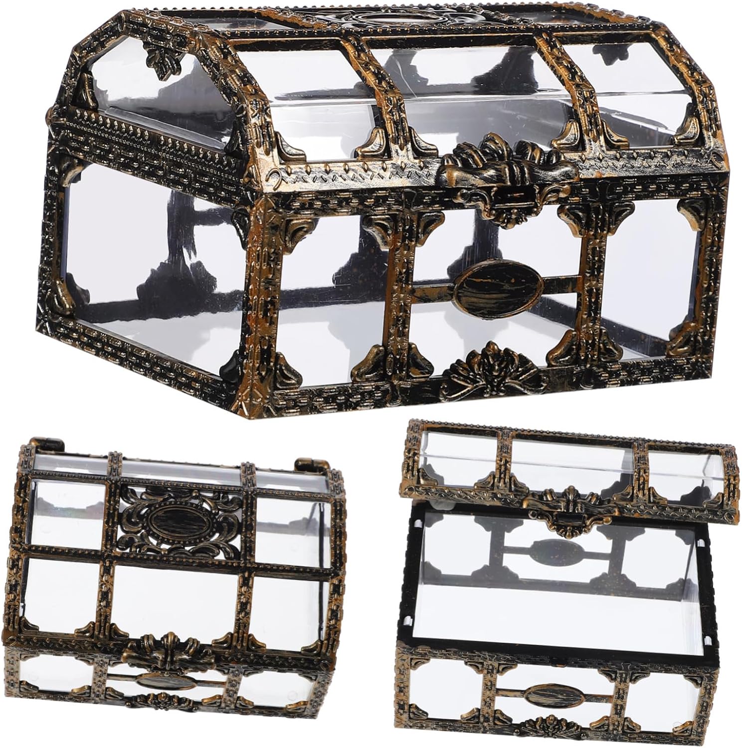 Vaguelly Pirate Treasure Chest with Diving Gems Set