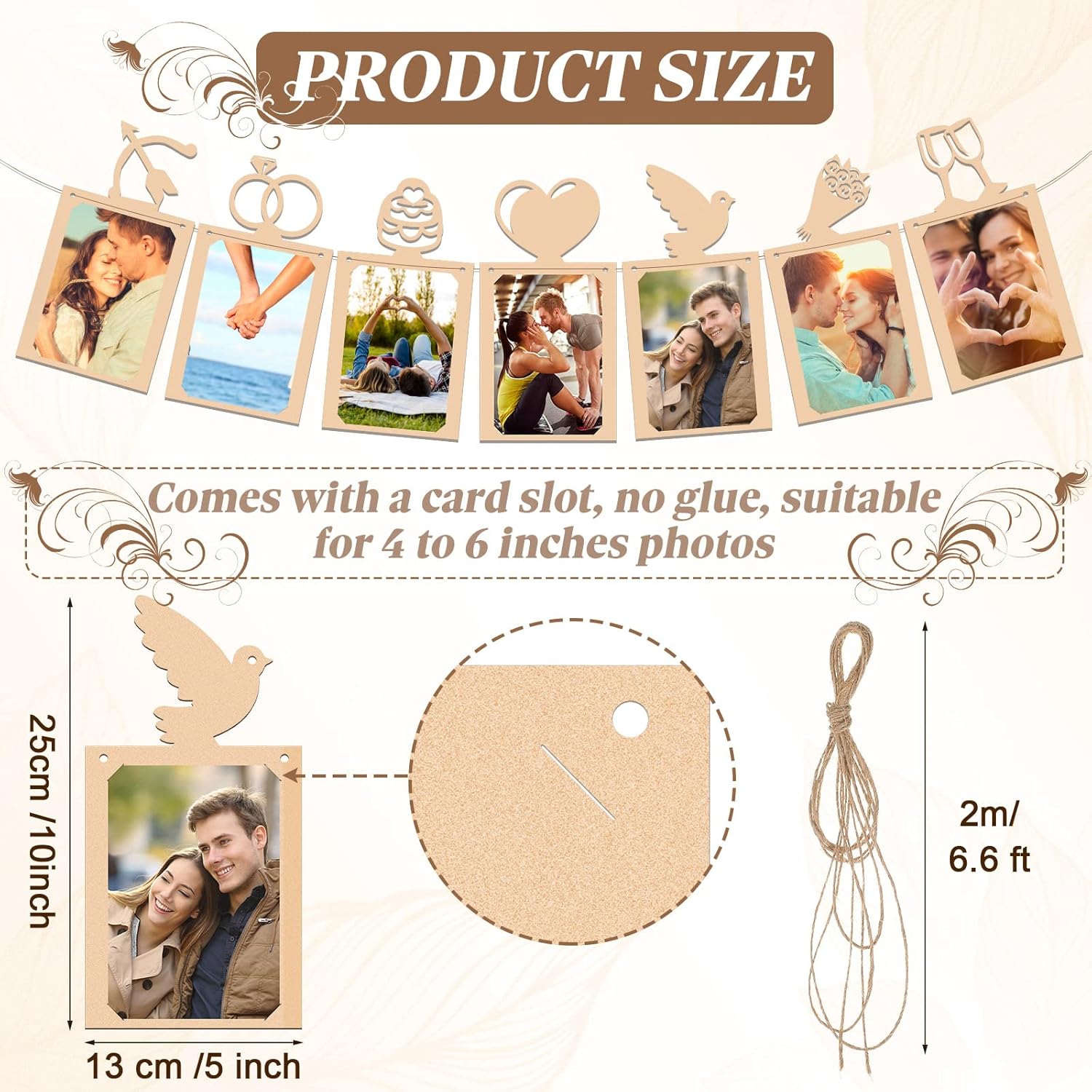 2 Pieces Romantic Engagement Wedding Decor Banners