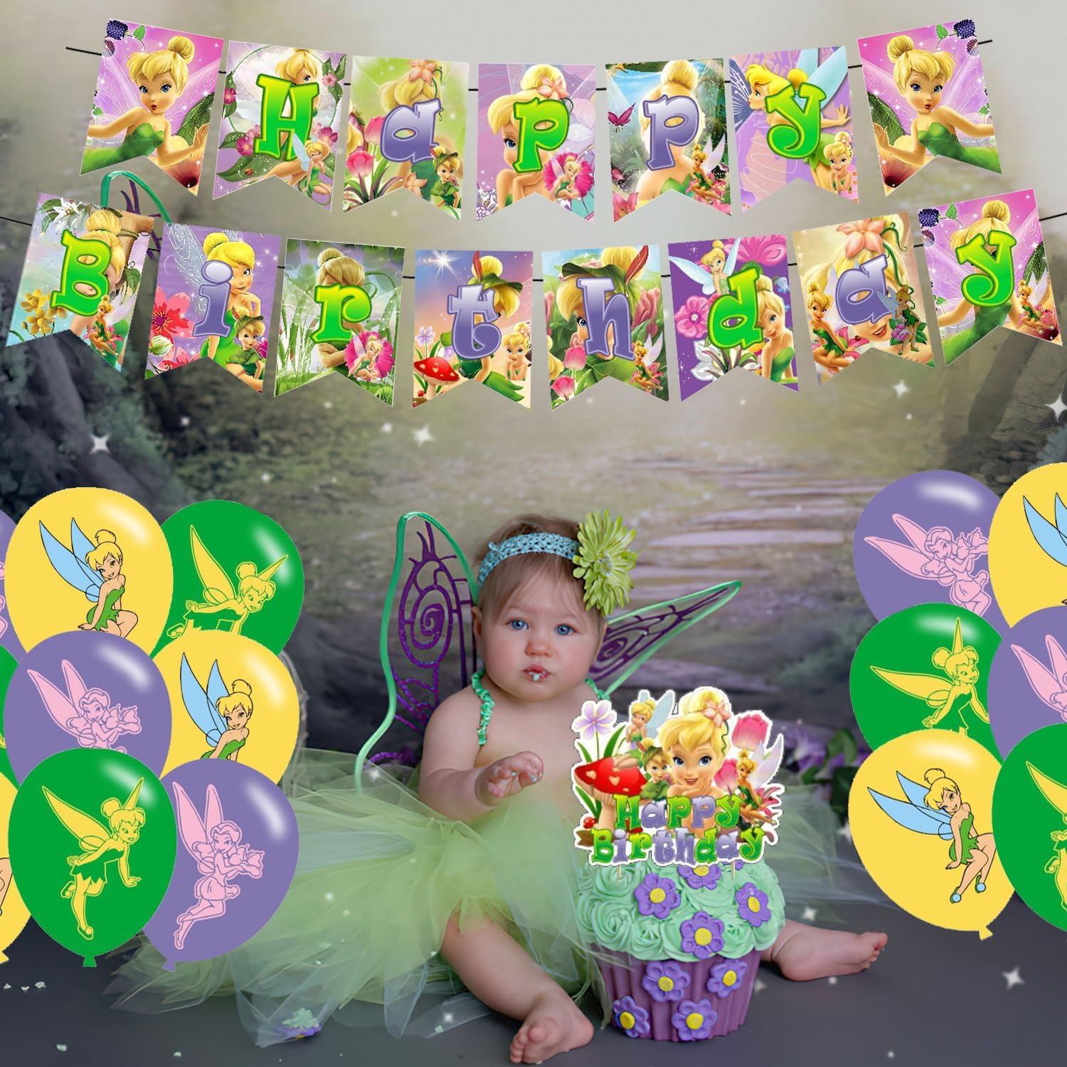 Tinkerbell Fairy Princess Birthday Party Decor Kit