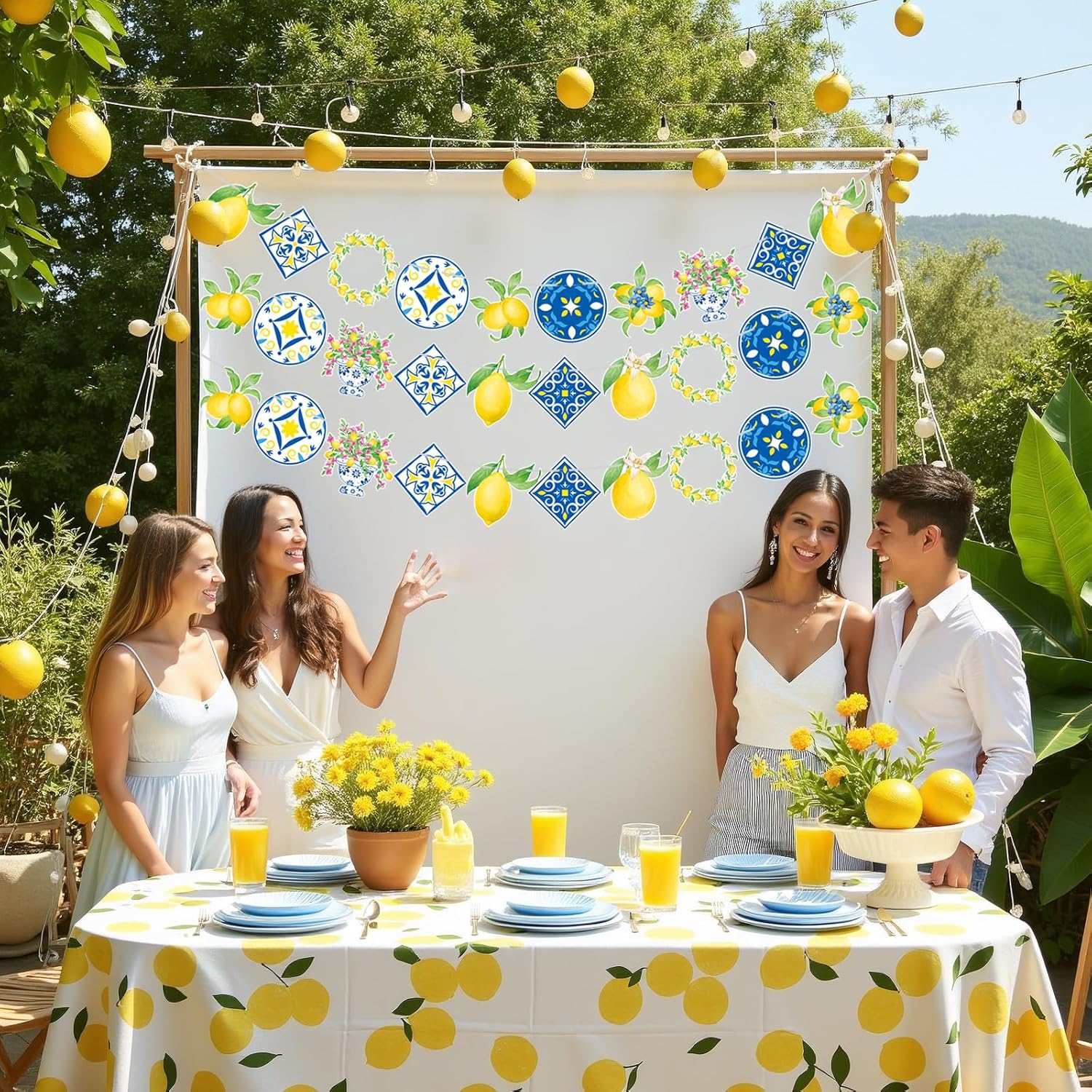 Capri Lemon Theme Party Decorations 4 Pack