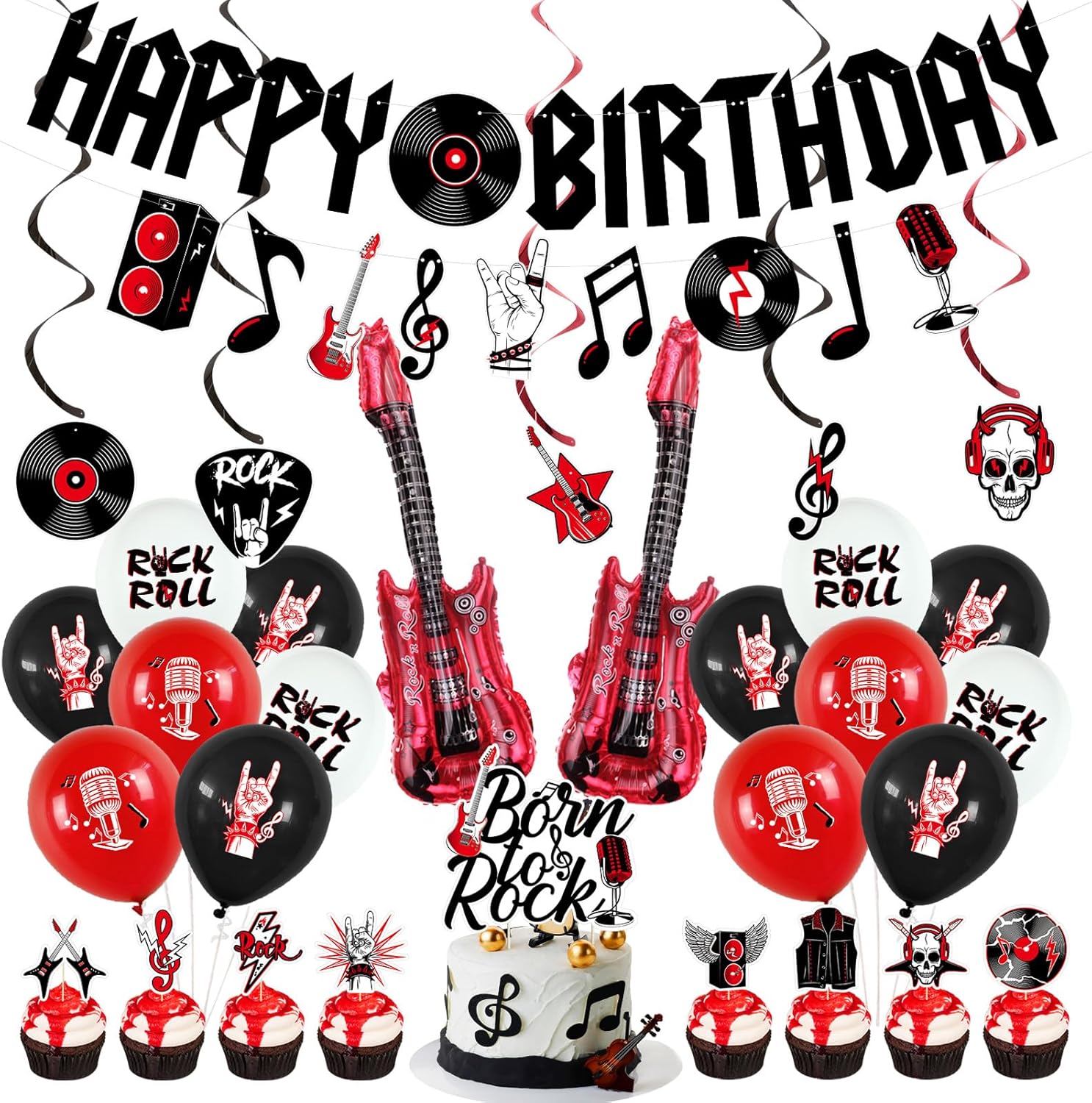 Crenics Rock and Roll Birthday Party Decorations