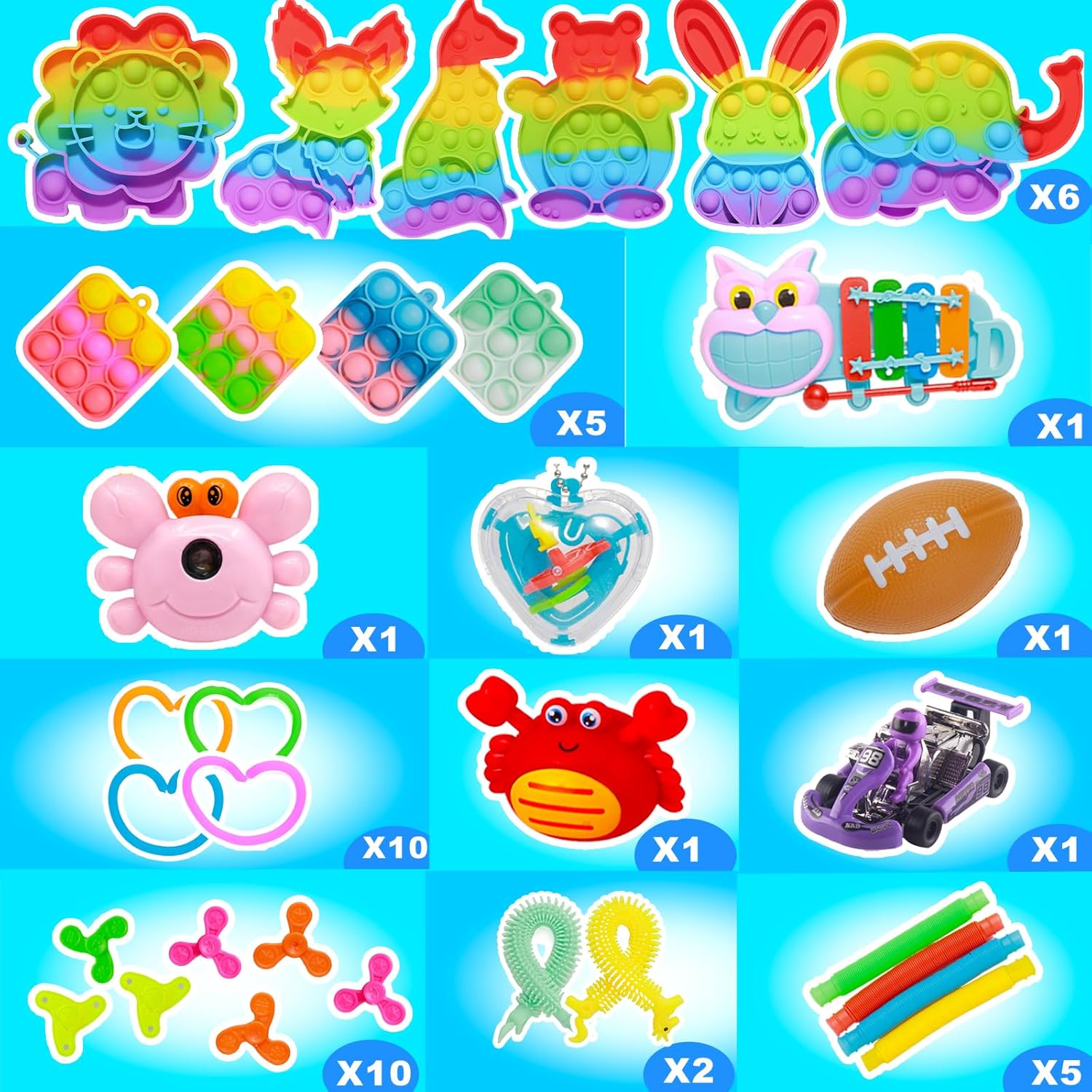 140 Pcs Kids Party Favors Fidget Toy Pack