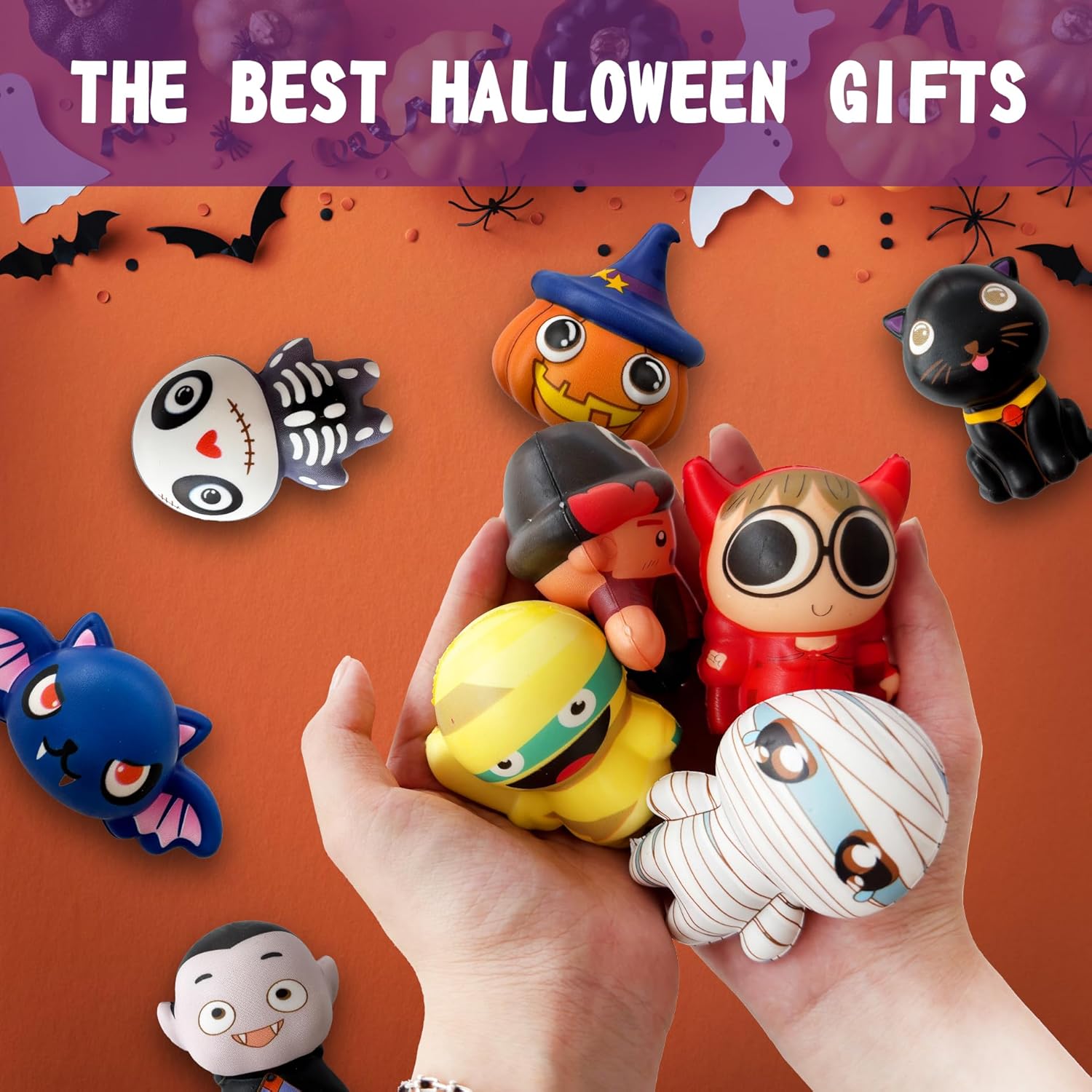 12 Pack Halloween Squishies Toys for Stress Relief