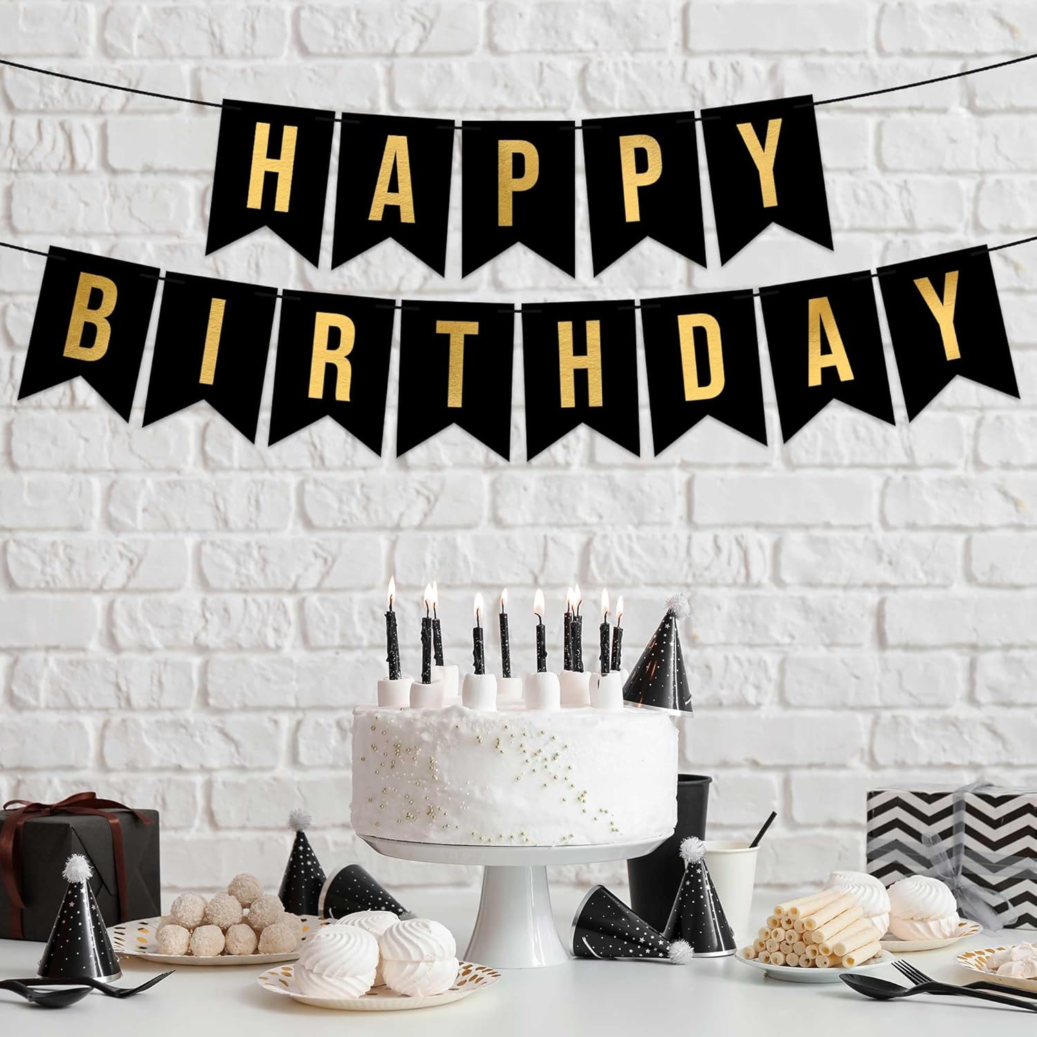Pre-Strung Happy Birthday Banner - No DIY Required
