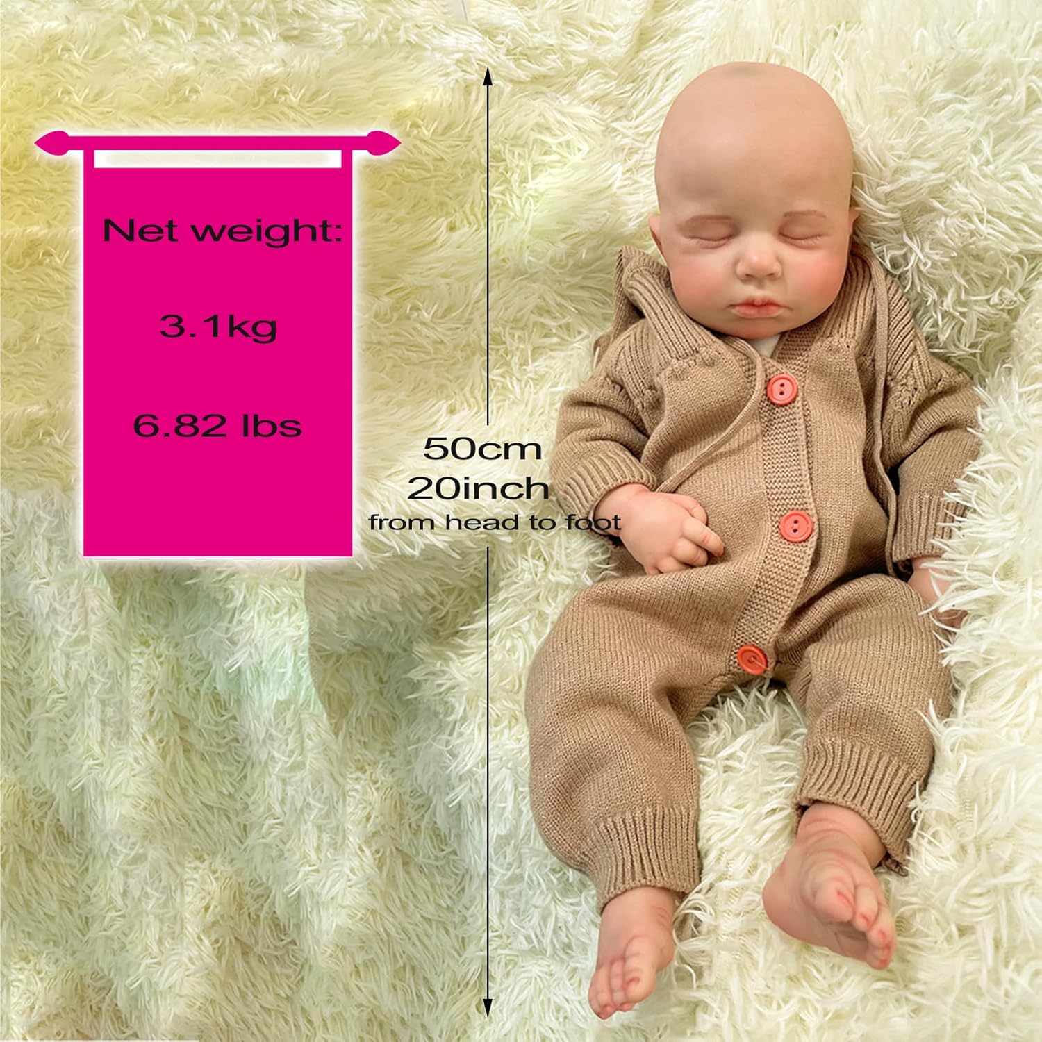 Lifelike Reborn Baby Dolls 20-Inch Silicone Sleeping Twins Collection