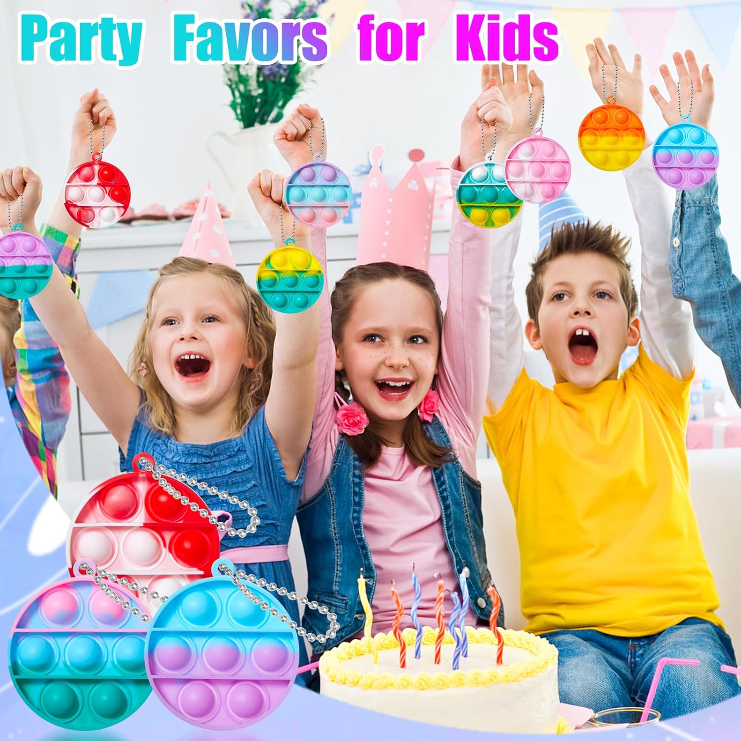 24PCS Pop Fidget Toys for Kids Party Favors