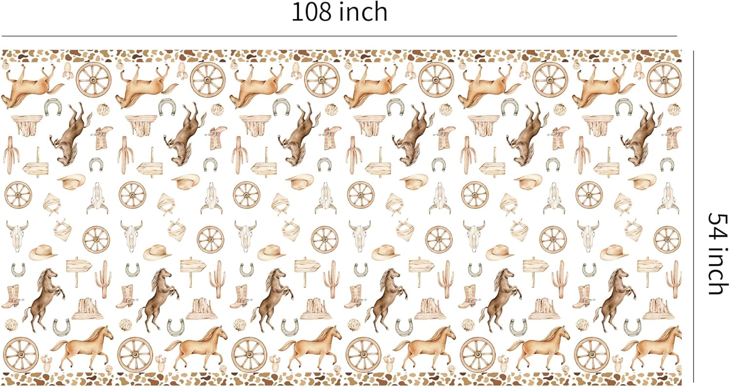 Western Cowboy Party Decorations Tablecloth 3 Pack