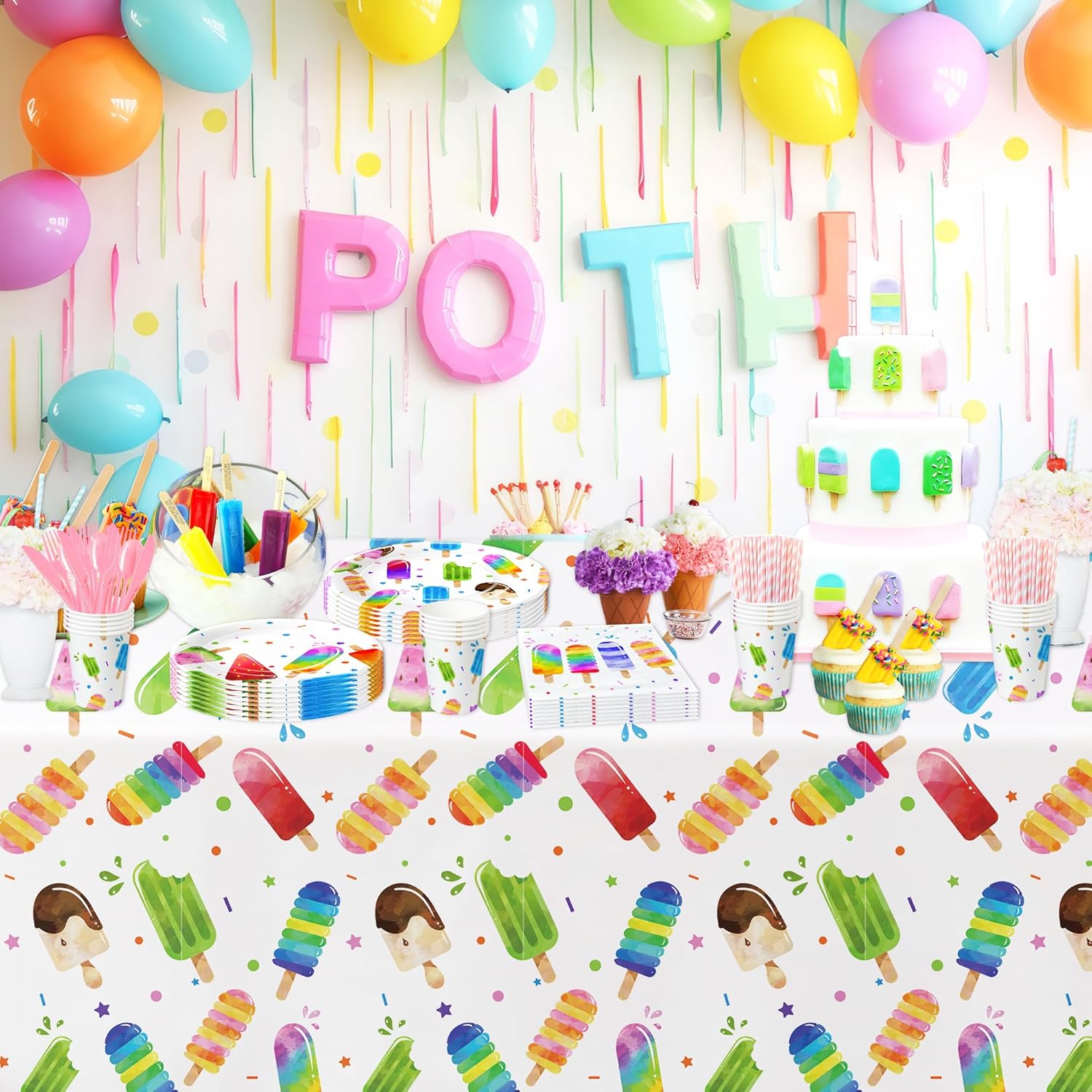 Popsicle Party Decorations for 24 Guests