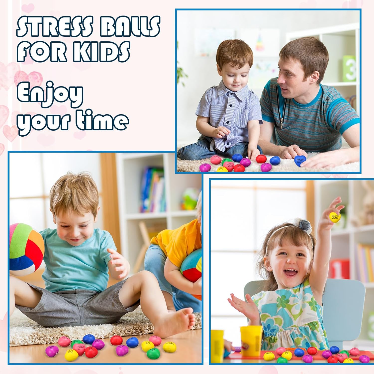 Liliful 100 Pcs Stress Balls Bulk for Graduation Party Favors