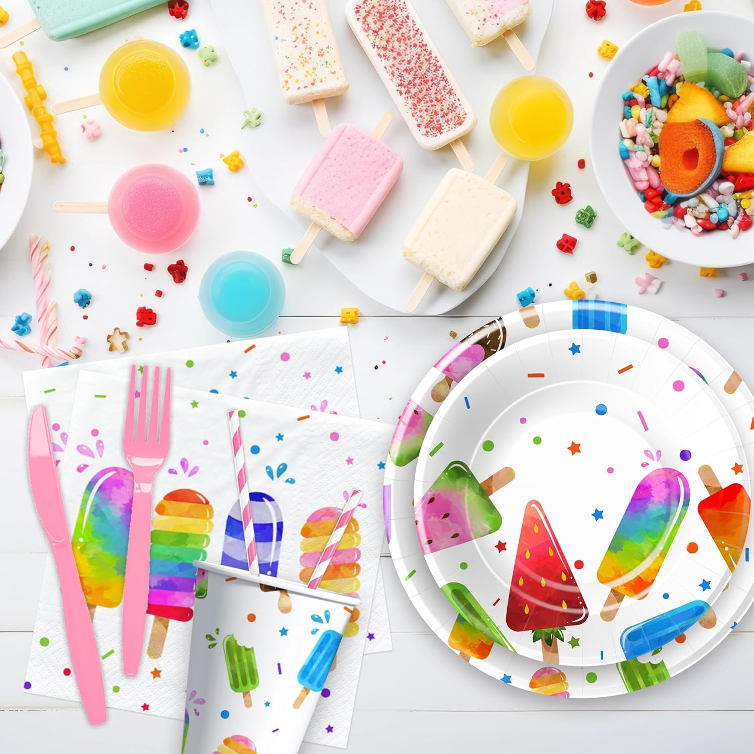 Popsicle Party Decorations for 24 Guests