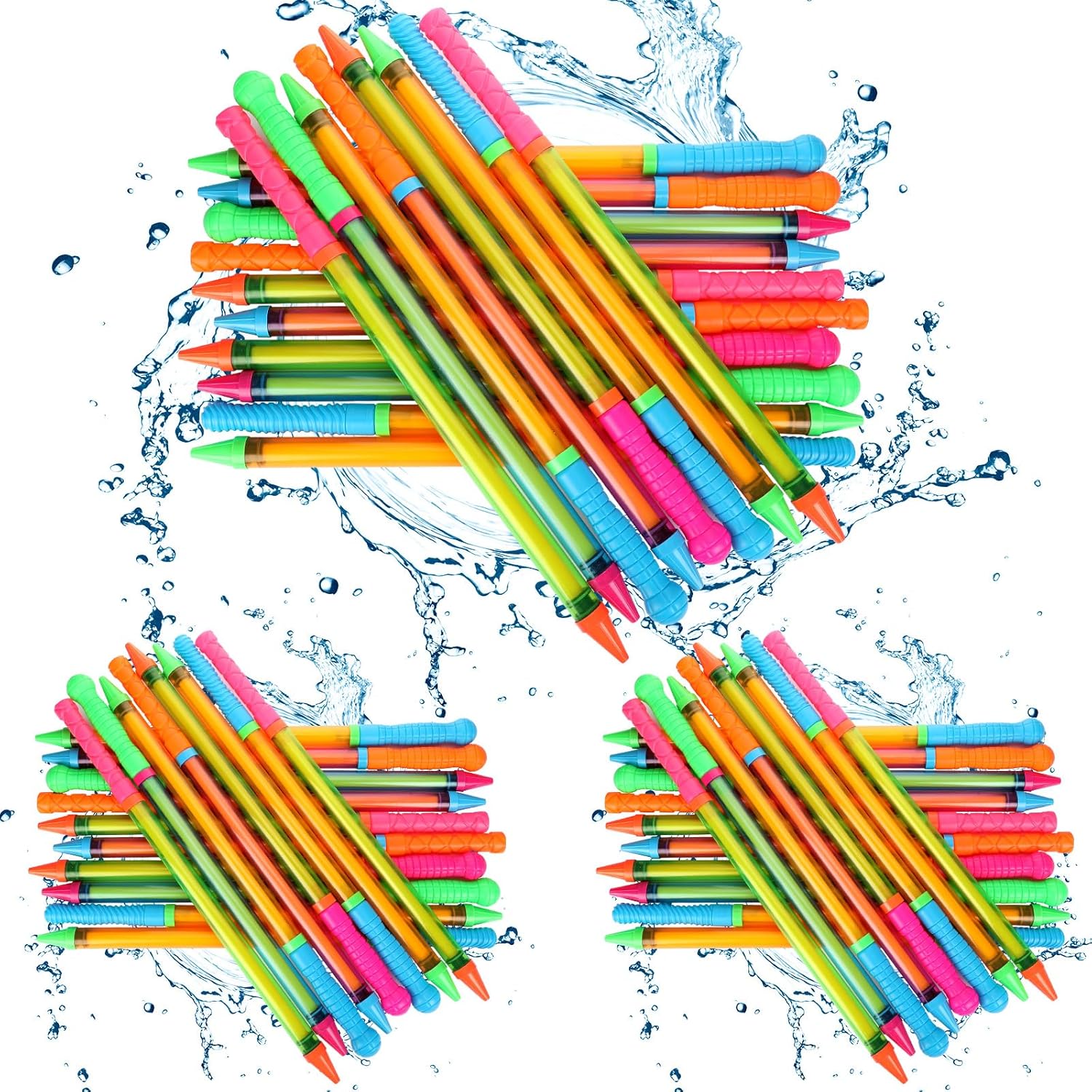 Wettarn 48 Pcs Crayon Water Guns for Summer Fun