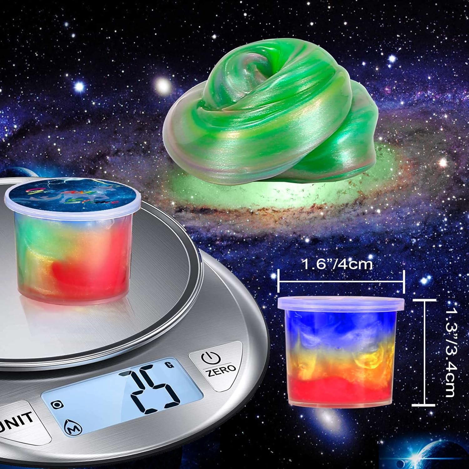 Galaxy Slime Kit for Kids 36 Pack Mini Party Favors