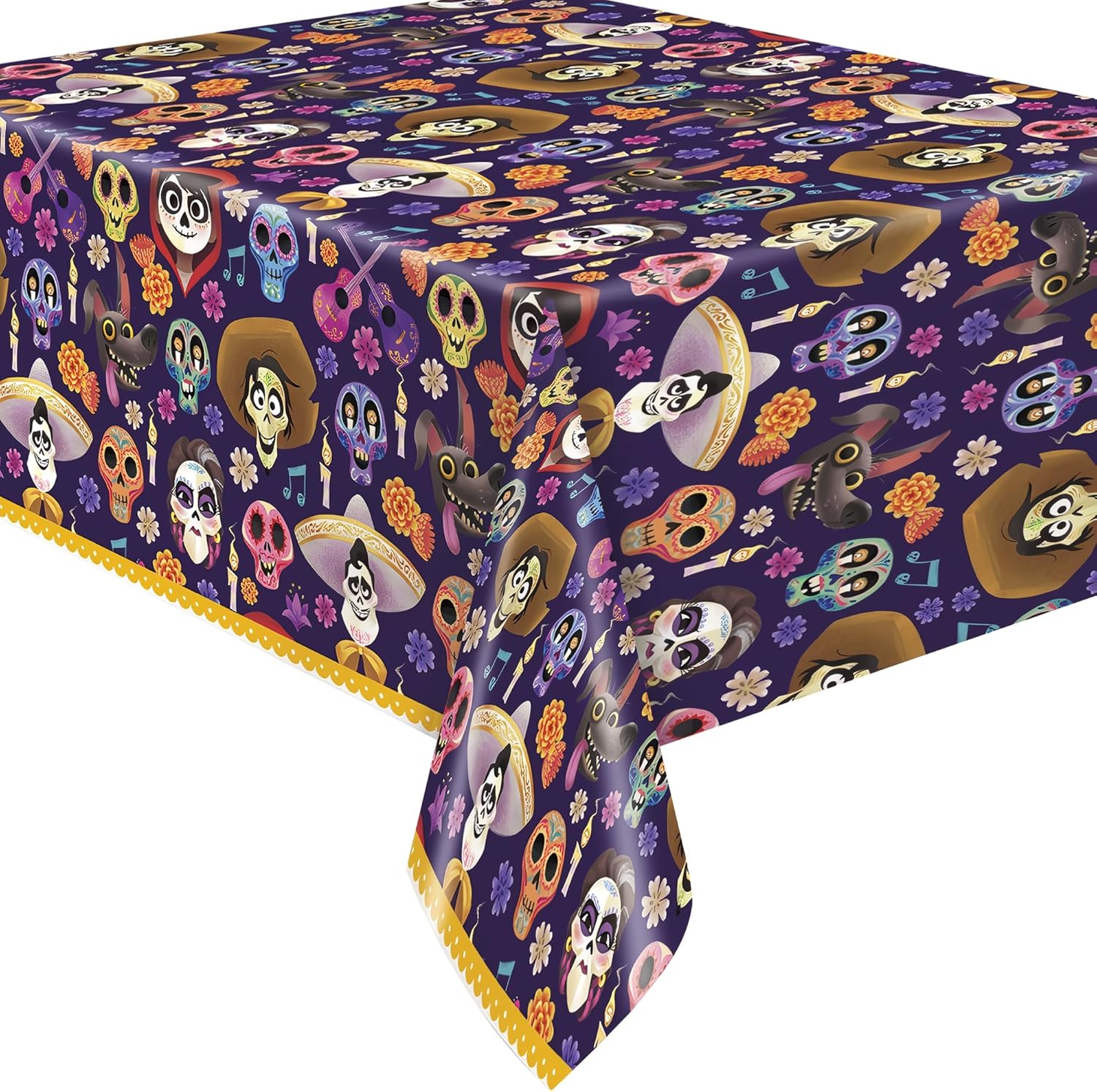 Unique Multicolor Plastic Disney Coco Table Cover 54x84