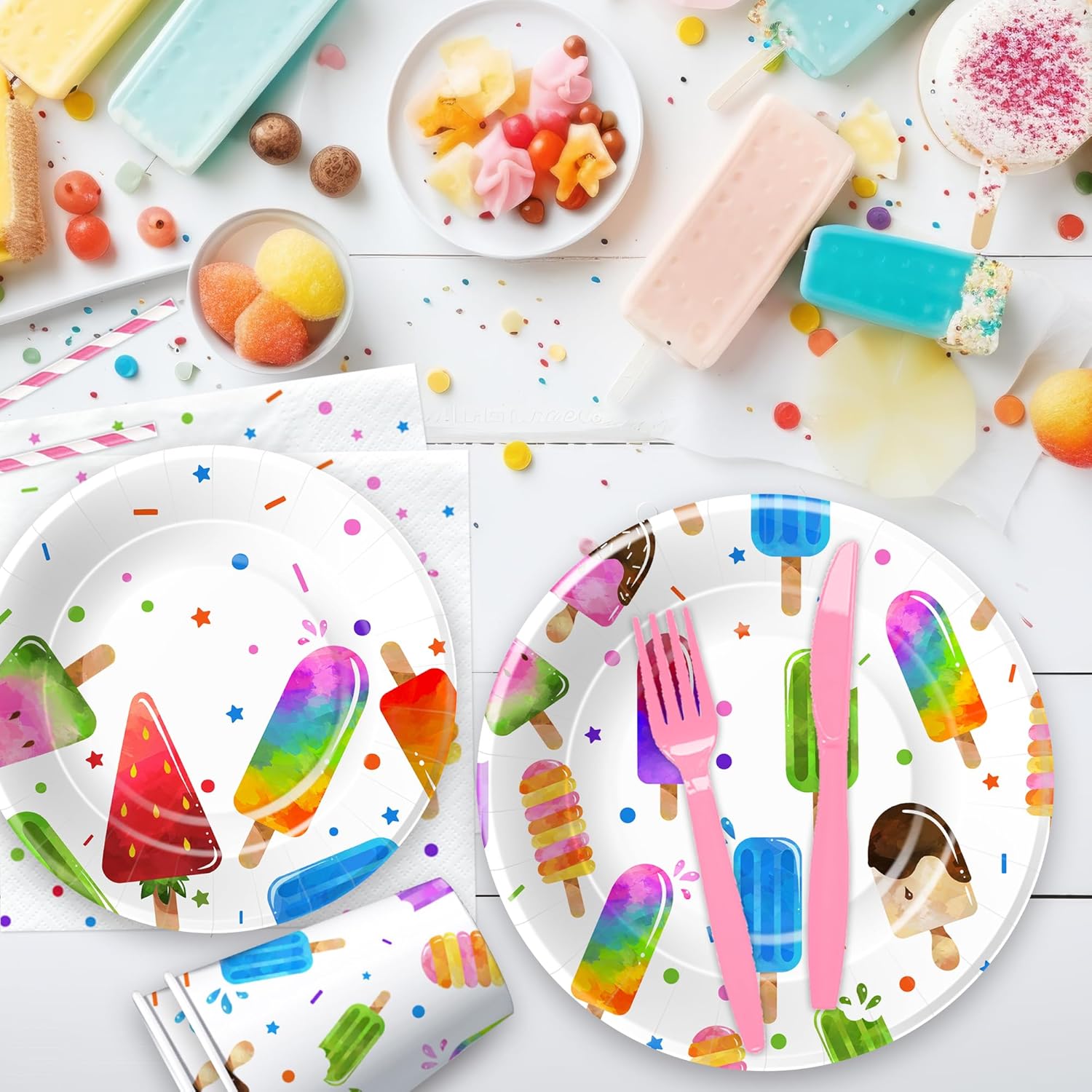Popsicle Party Decorations for 24 Guests