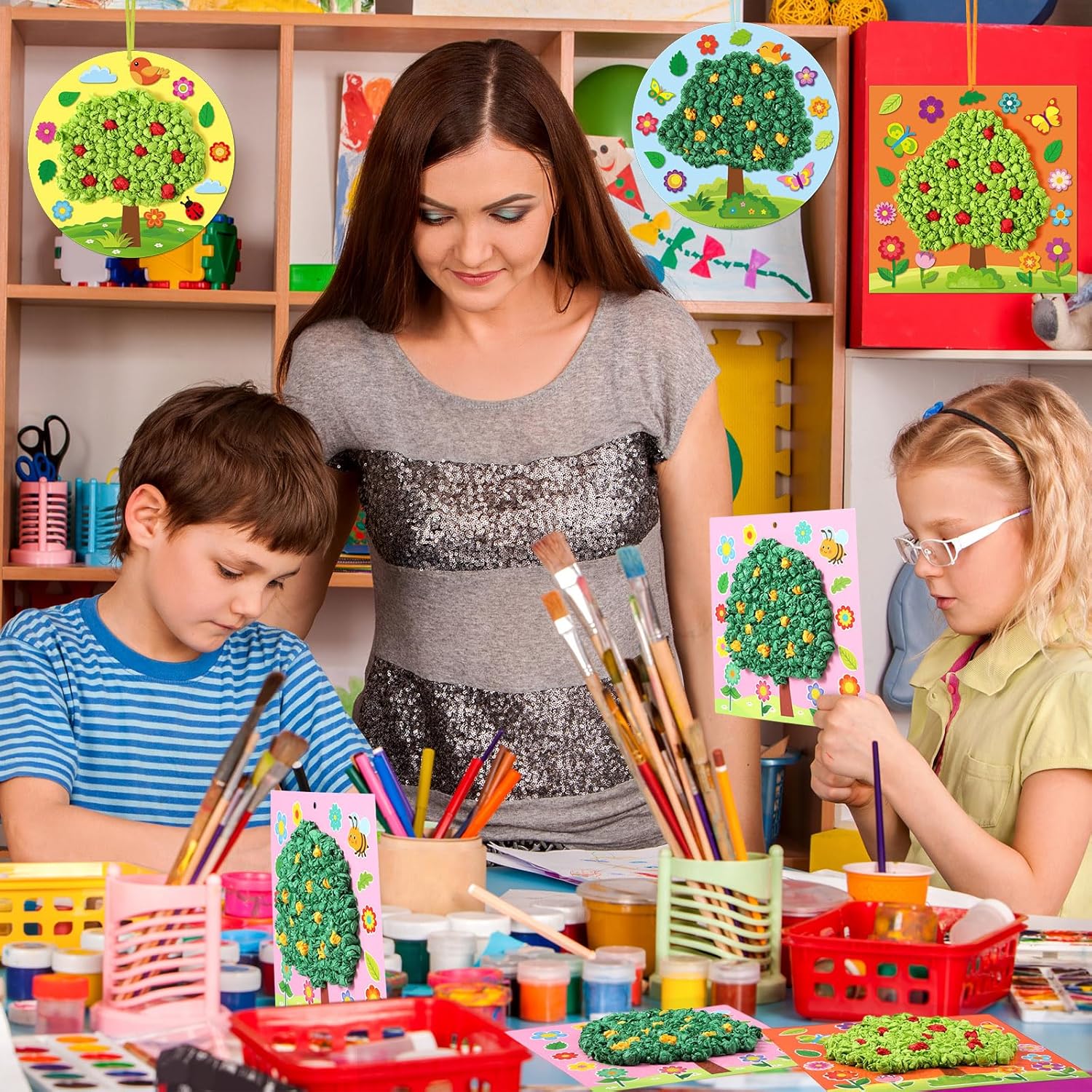 Funrous 24-Pack Spring Tree DIY Craft Kit
