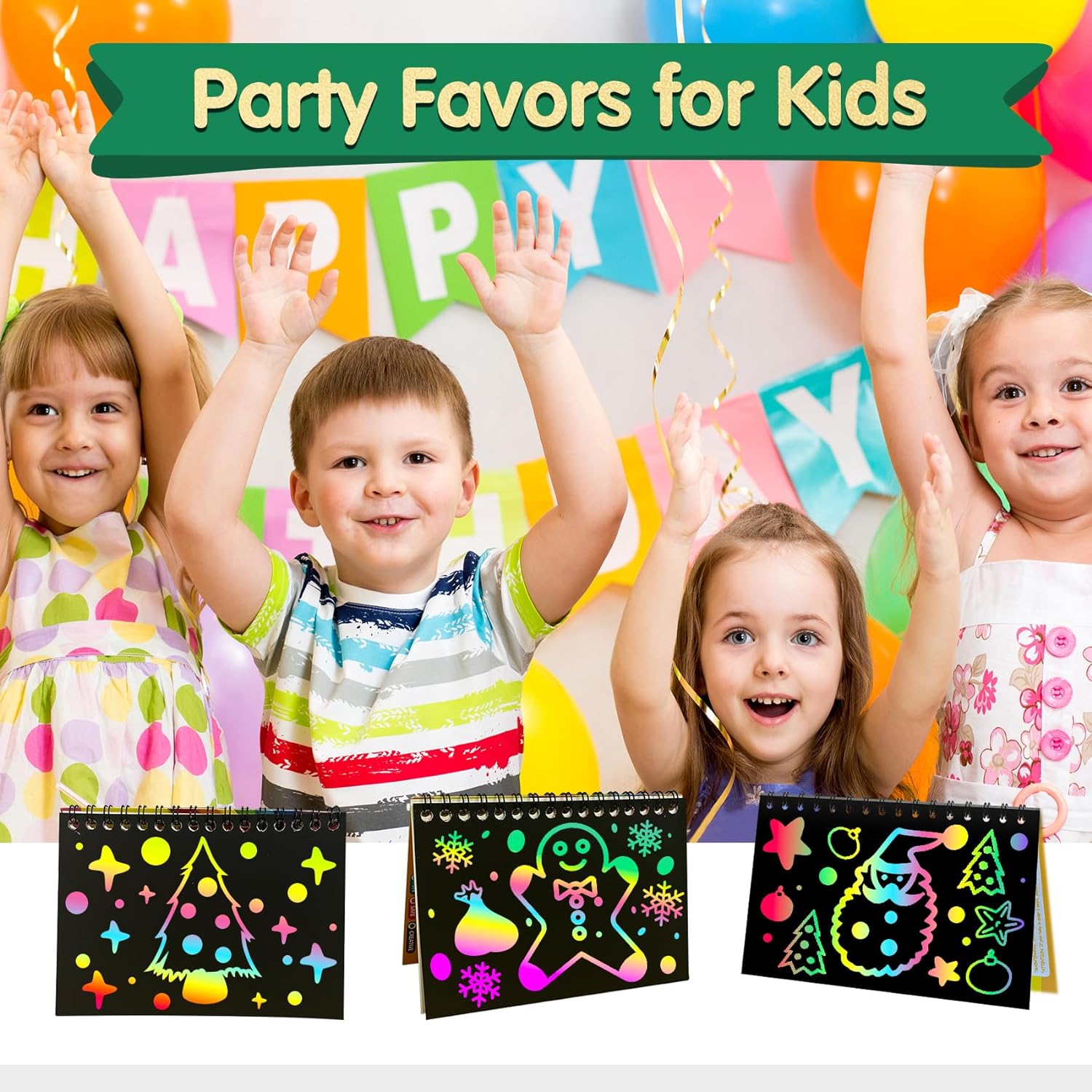 ZMLM Rainbow Scratch Art Notebook 16 Pcs Kids Craft Kit