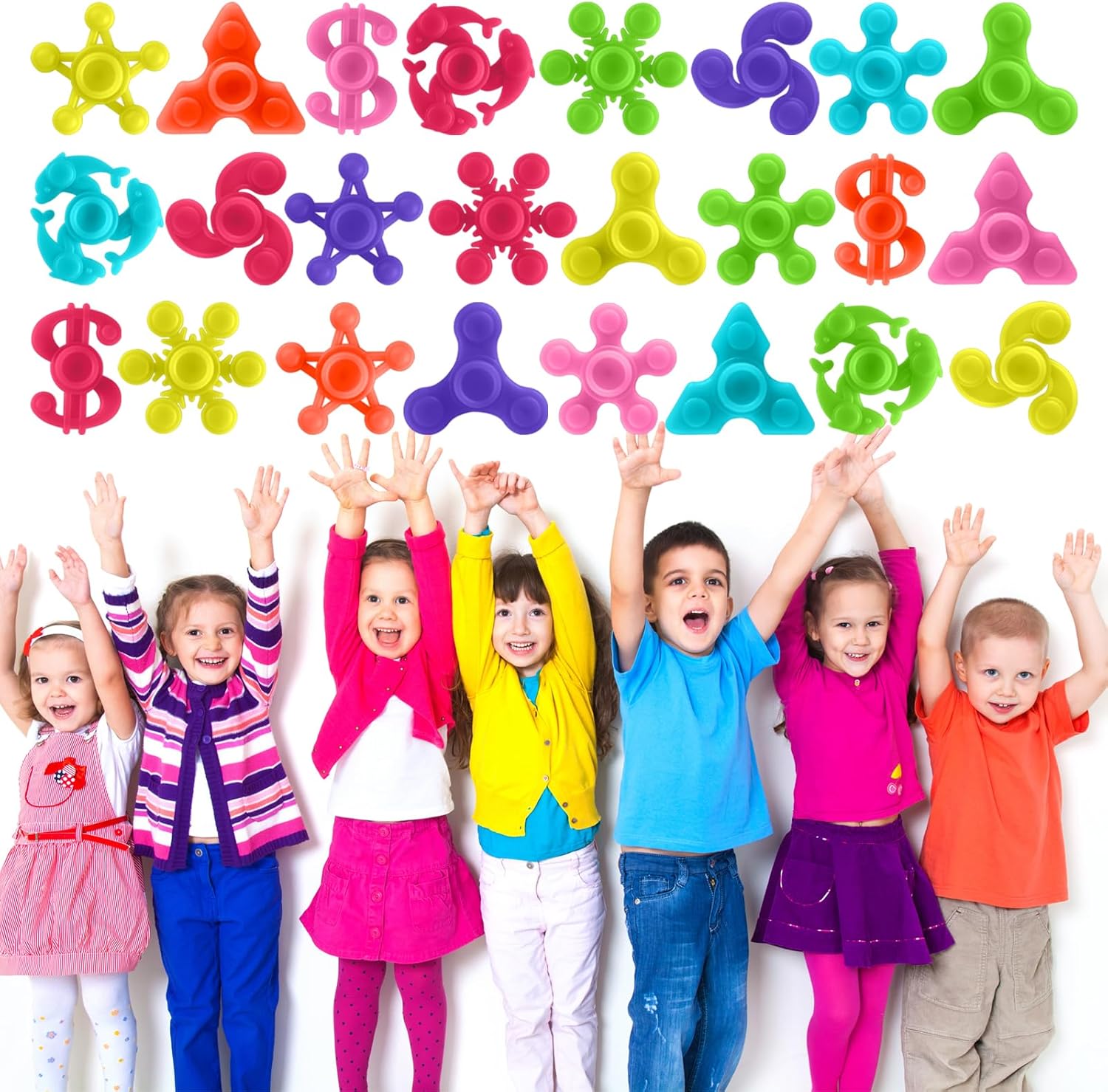100pcs Mini Fidget Spinners Stress Relief Toys for Kids Adults