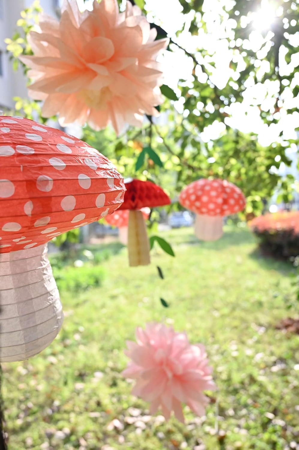 Mushroom and Flower Party Decor Set
