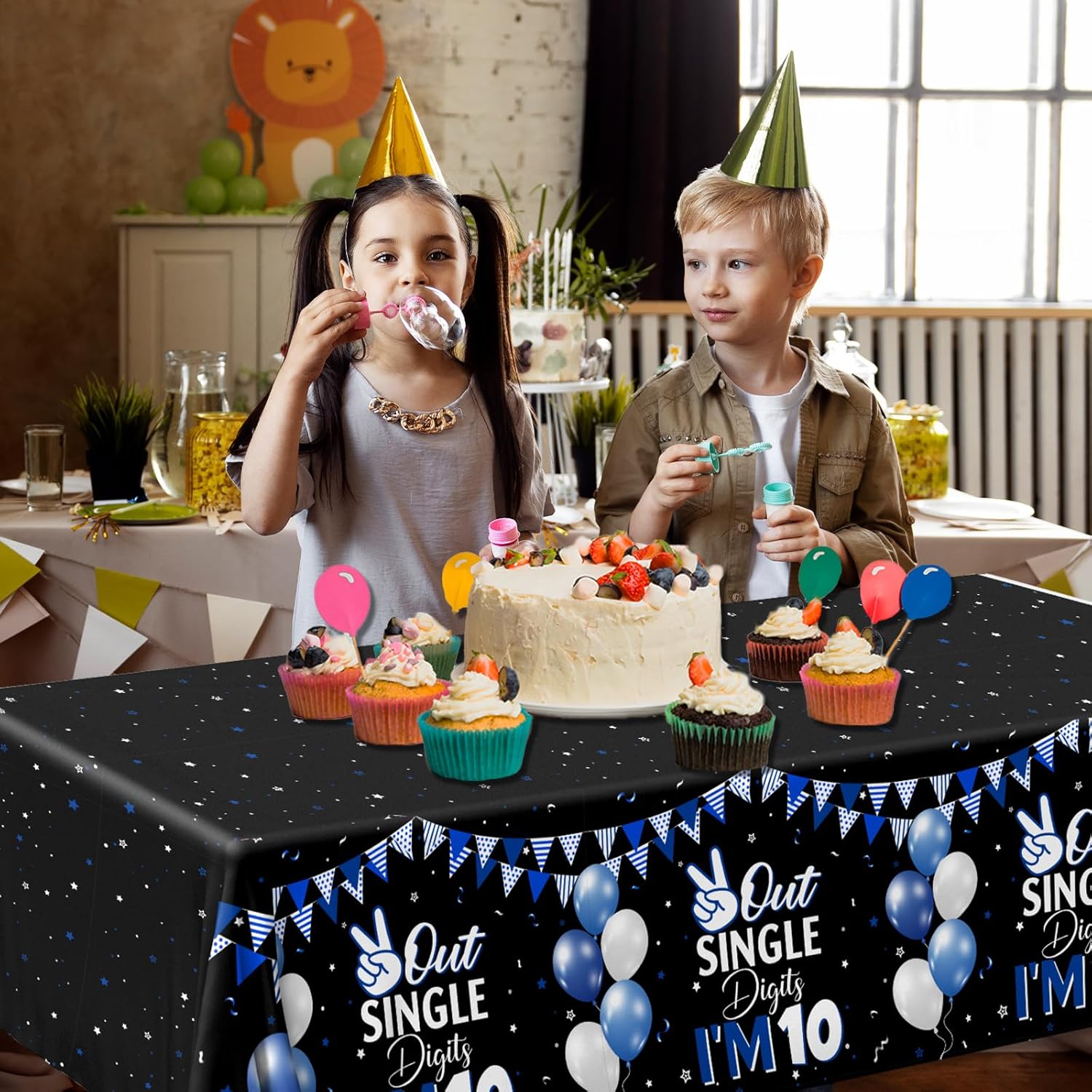 10th Birthday Decorations for Boys 3pcs Tablecloths