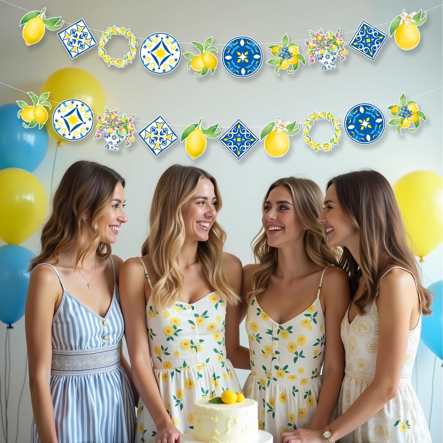 Capri Lemon Theme Party Decorations 4 Pack