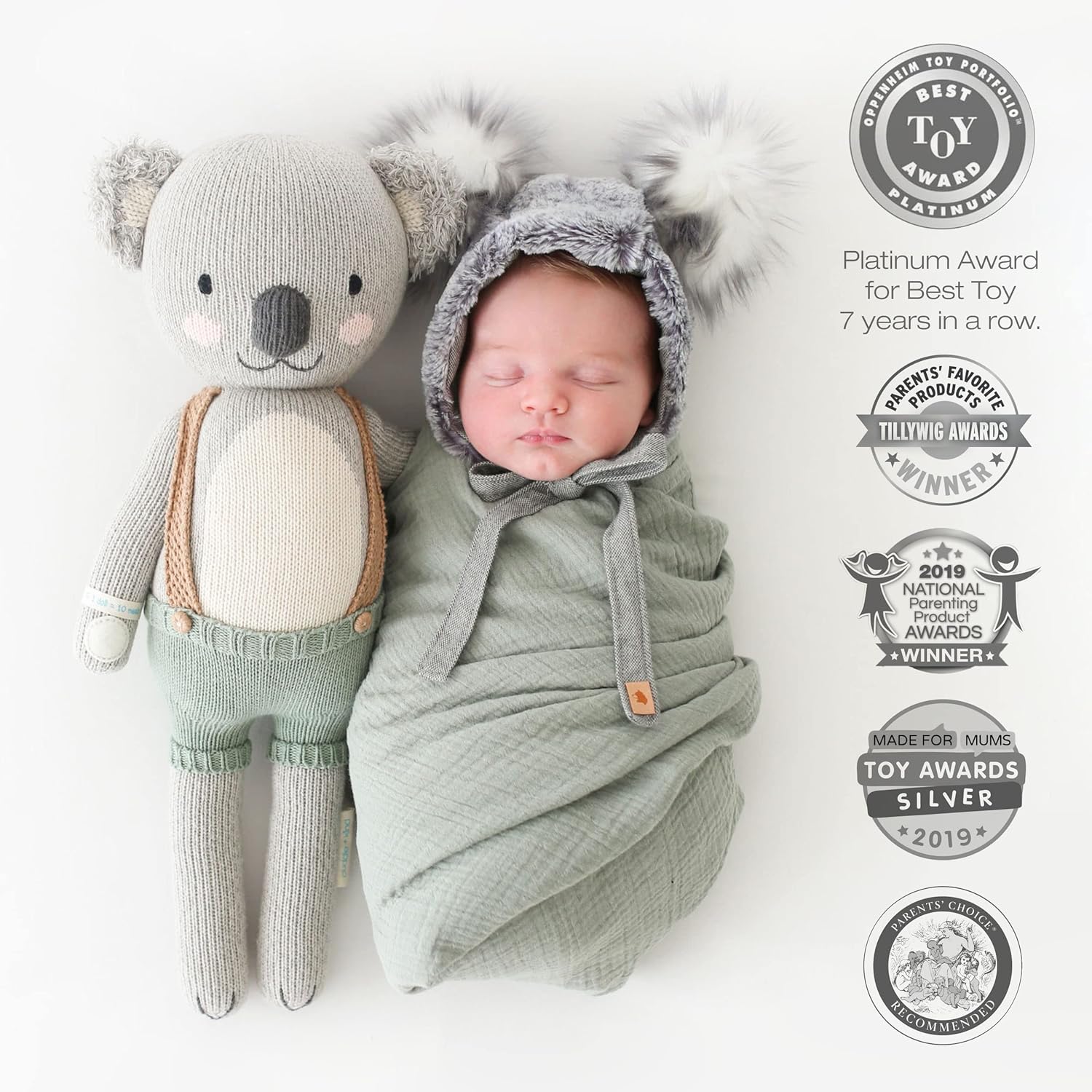 Cuddle Kind Quinn The Koala Regular 20 Inch Hand-Knitted Doll