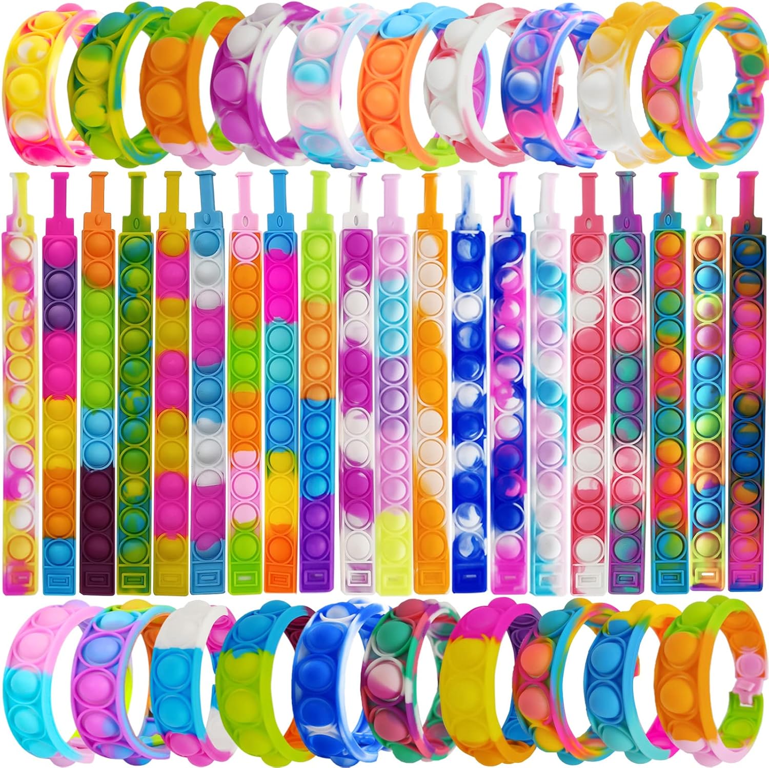 60 Pcs Pop Bubble Fidget Toy for Stress Relief