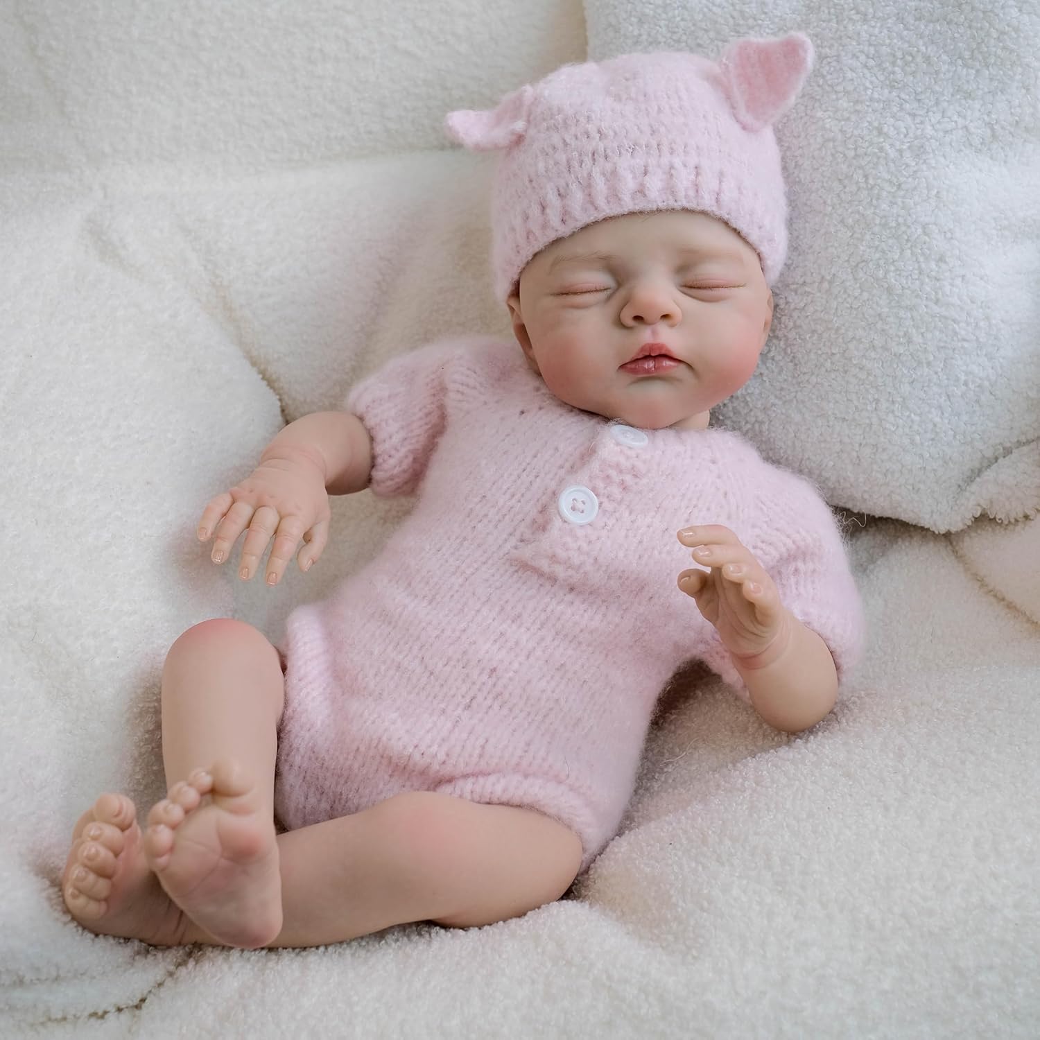 RXDOLL Realistic 18 Inch Baby Doll with Soft Cloth Body